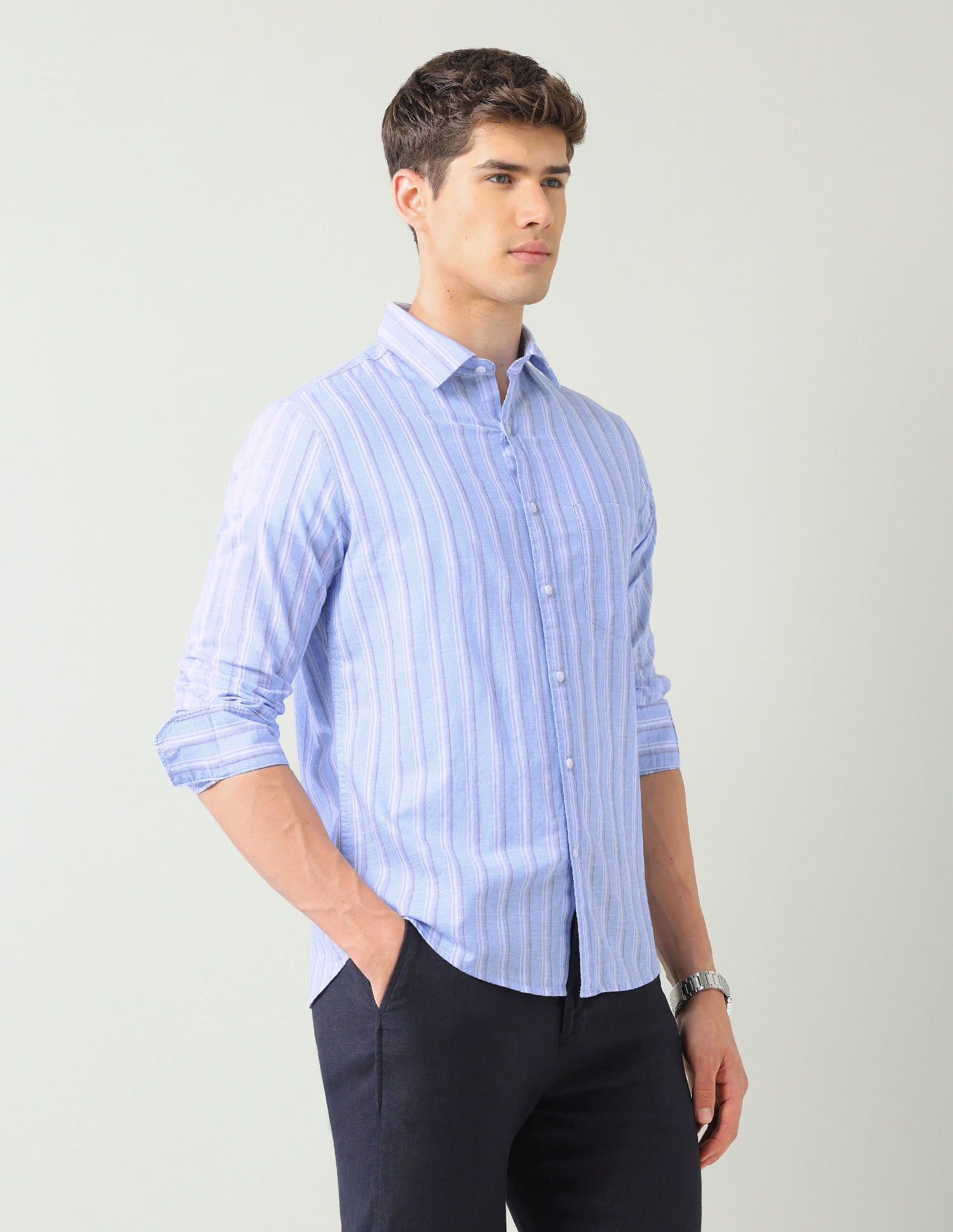 Vertical Striped Regular Fit Shirt