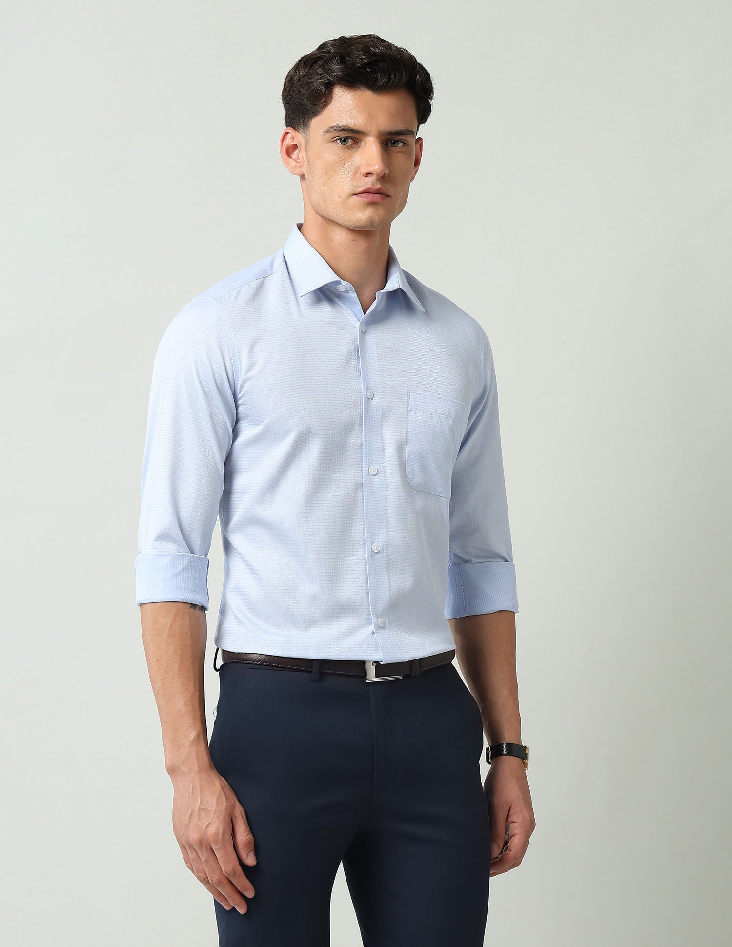 Stylish Textured Regular Fit Shirt
