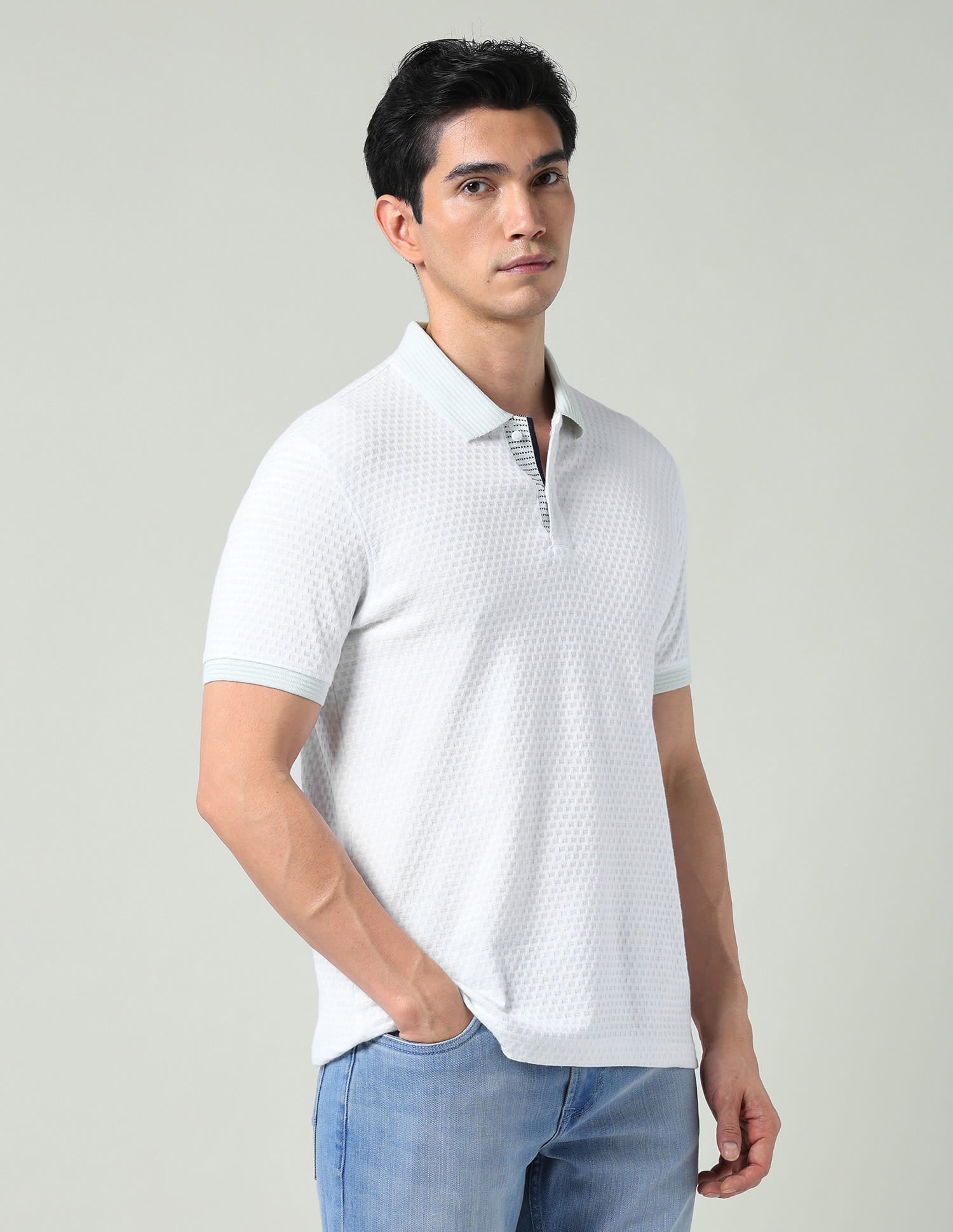 City Drift Textured Slim Fit Polo Shirt