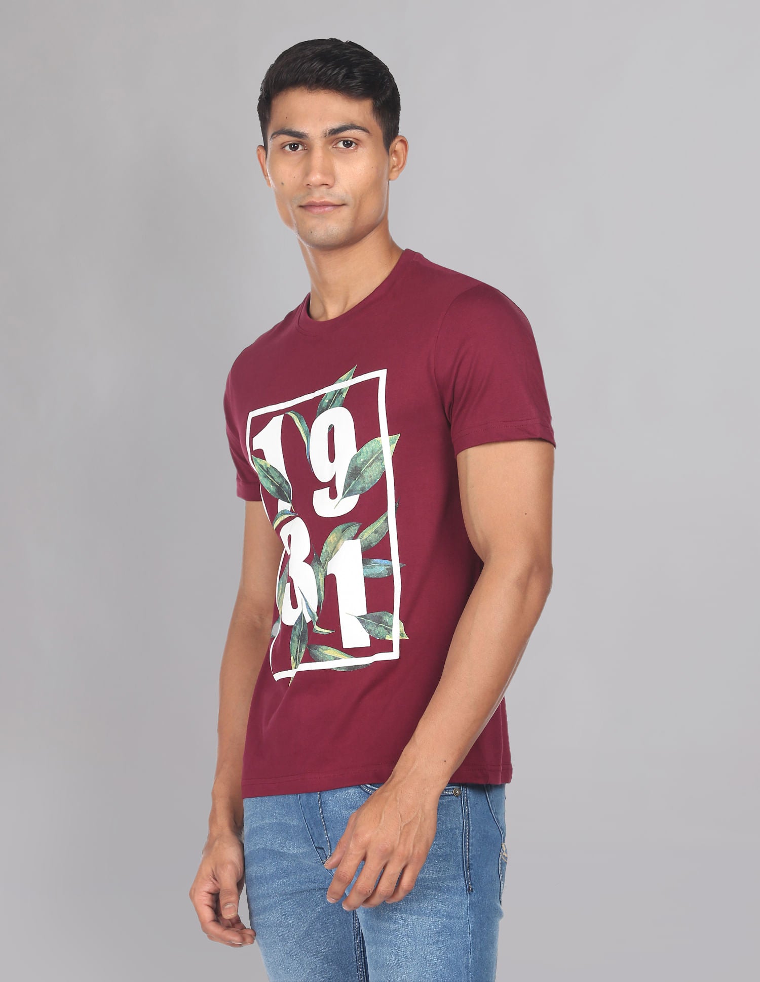Art-Coded Graphic Print Cotton T-Shirt