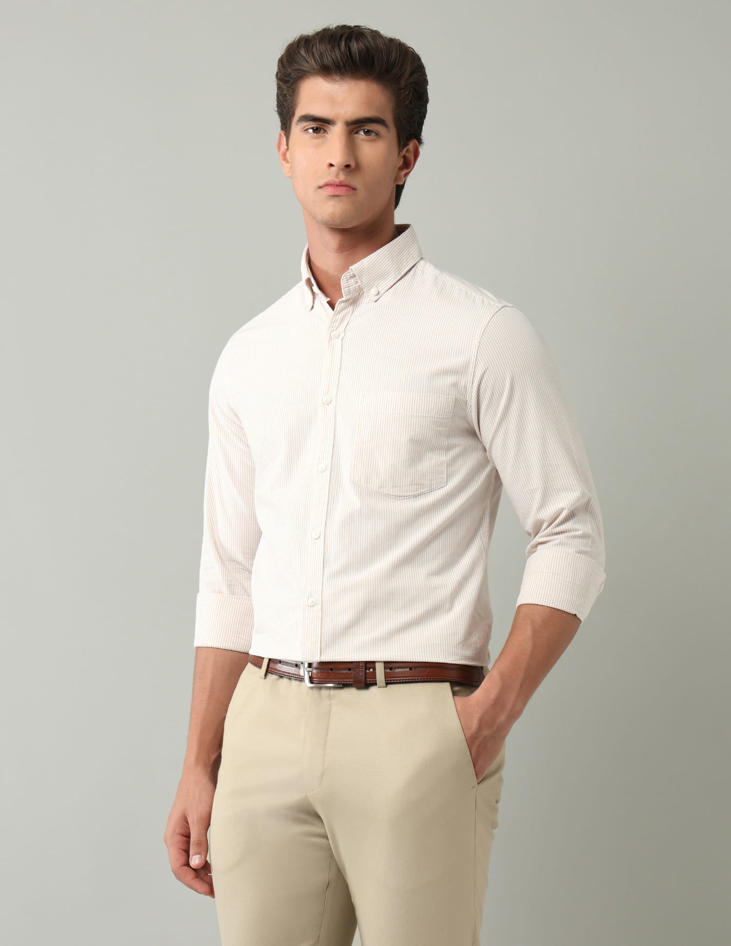 Vertical Striped Modern Slim Fit Shirt