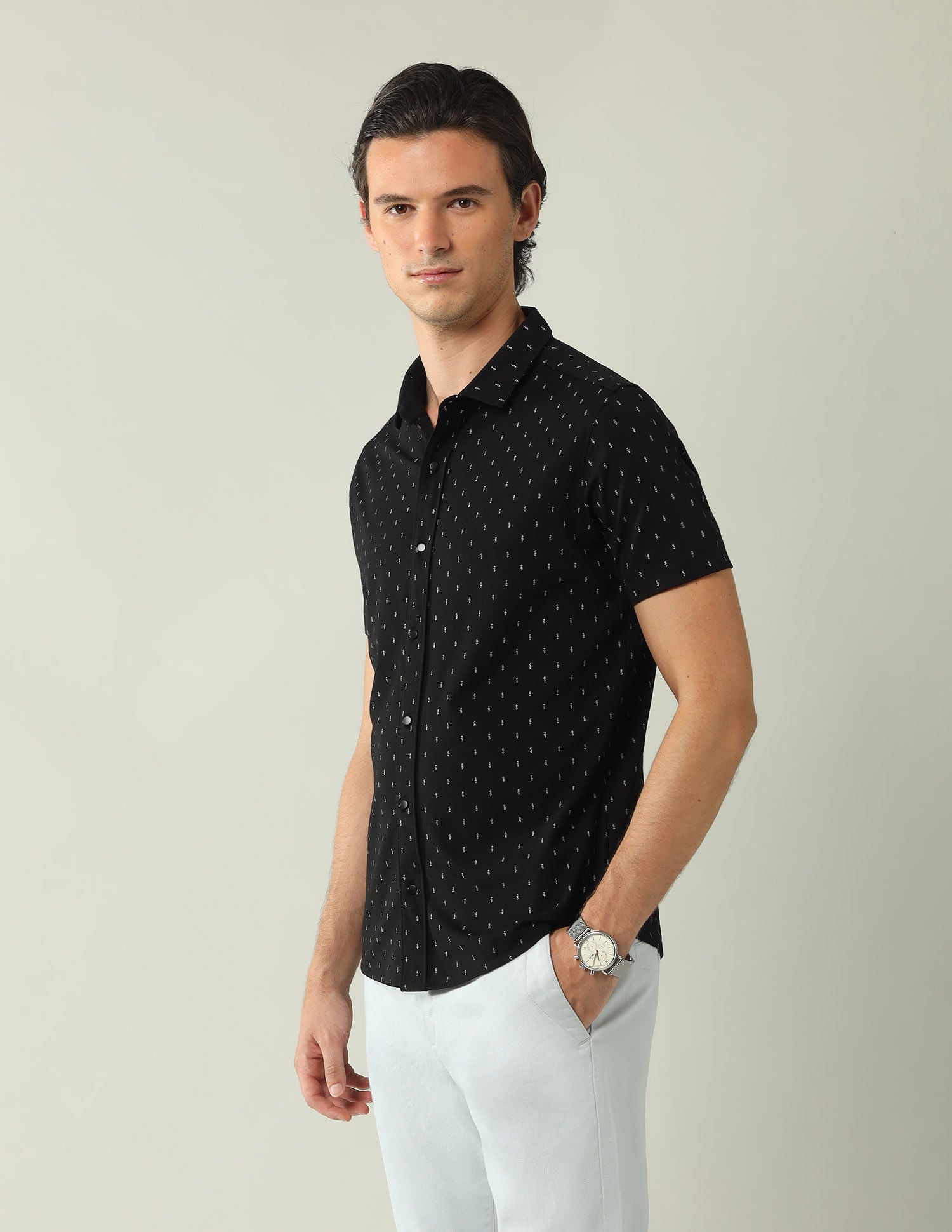 Regular Slim Fit All-Over Printed Shirt