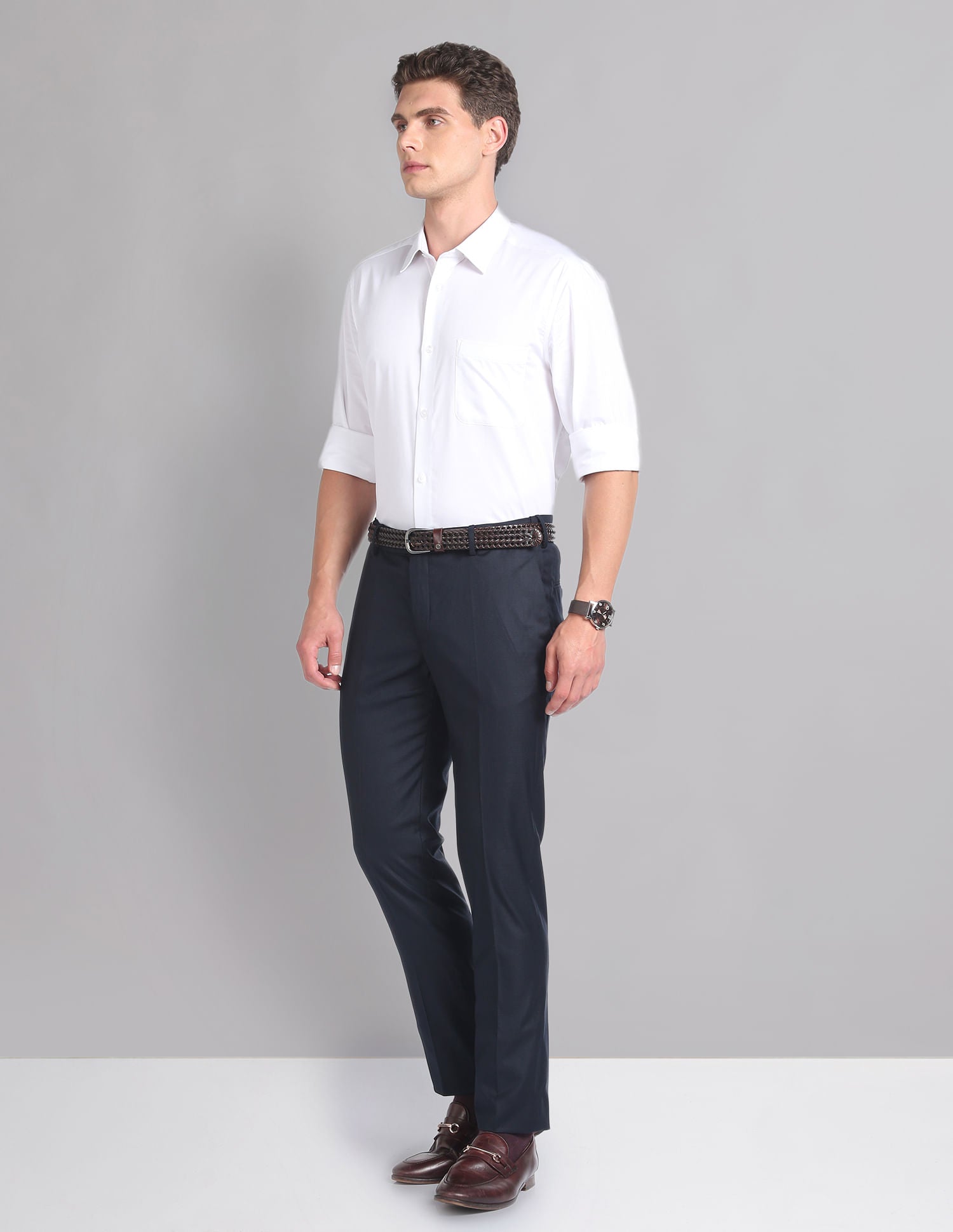 Work Essential Outline Check Smart Flex Trousers