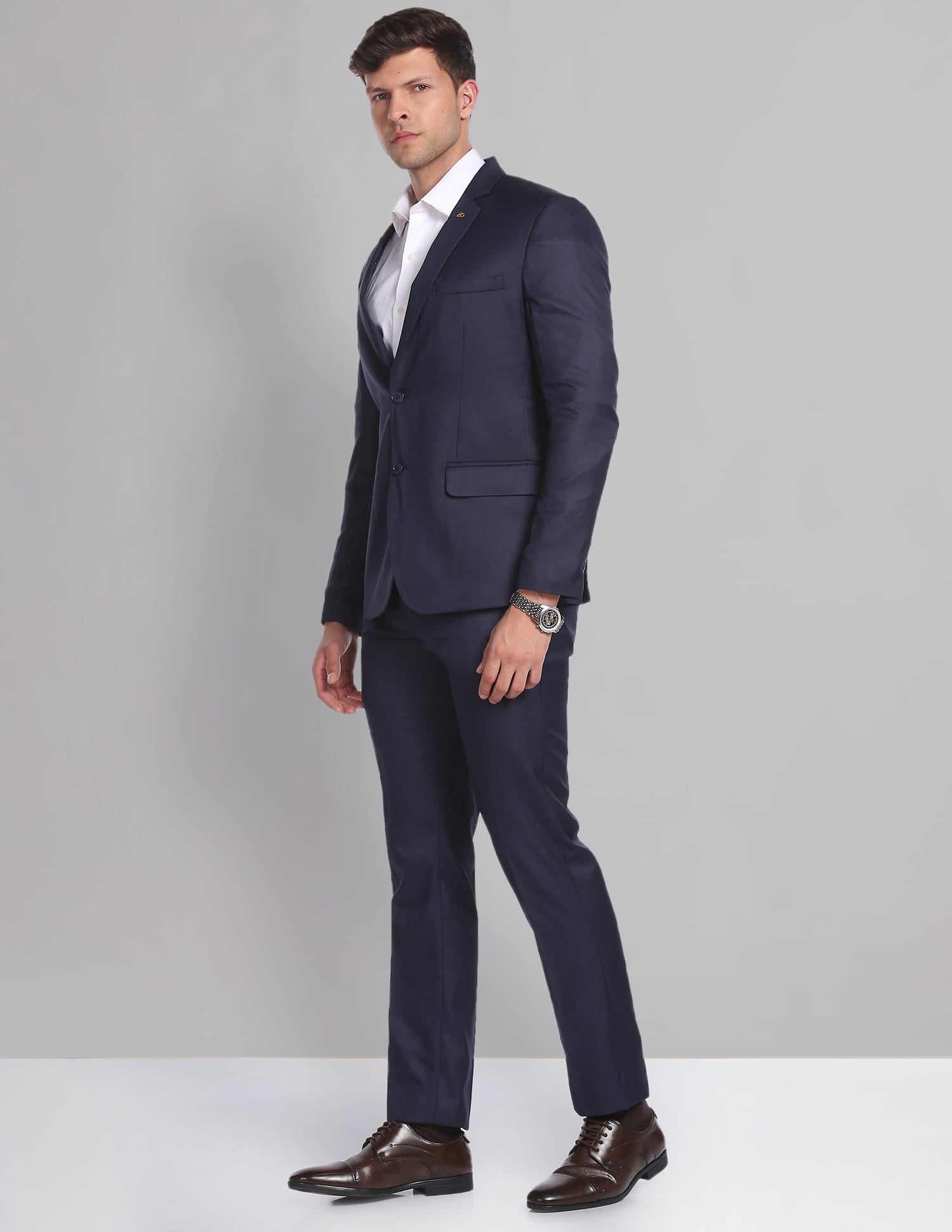 Twill Single Breasted Two Piece Suit
