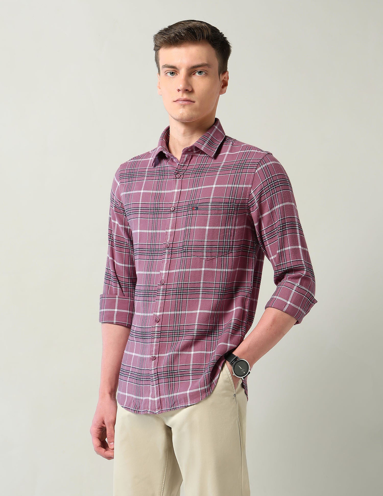 Modern Slim Fit Checked Shirt