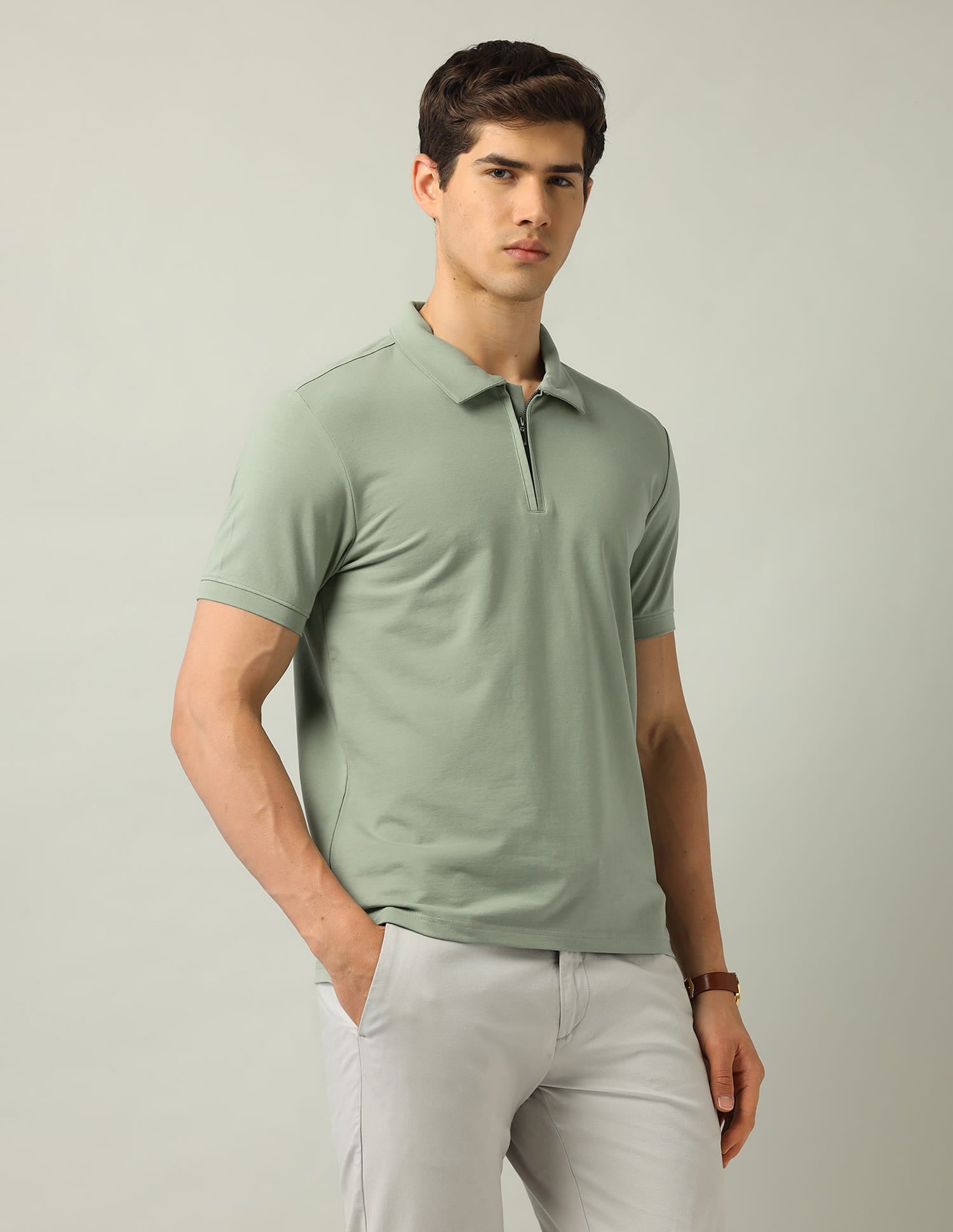 Solid Modern Slim Fit Polo Shirt