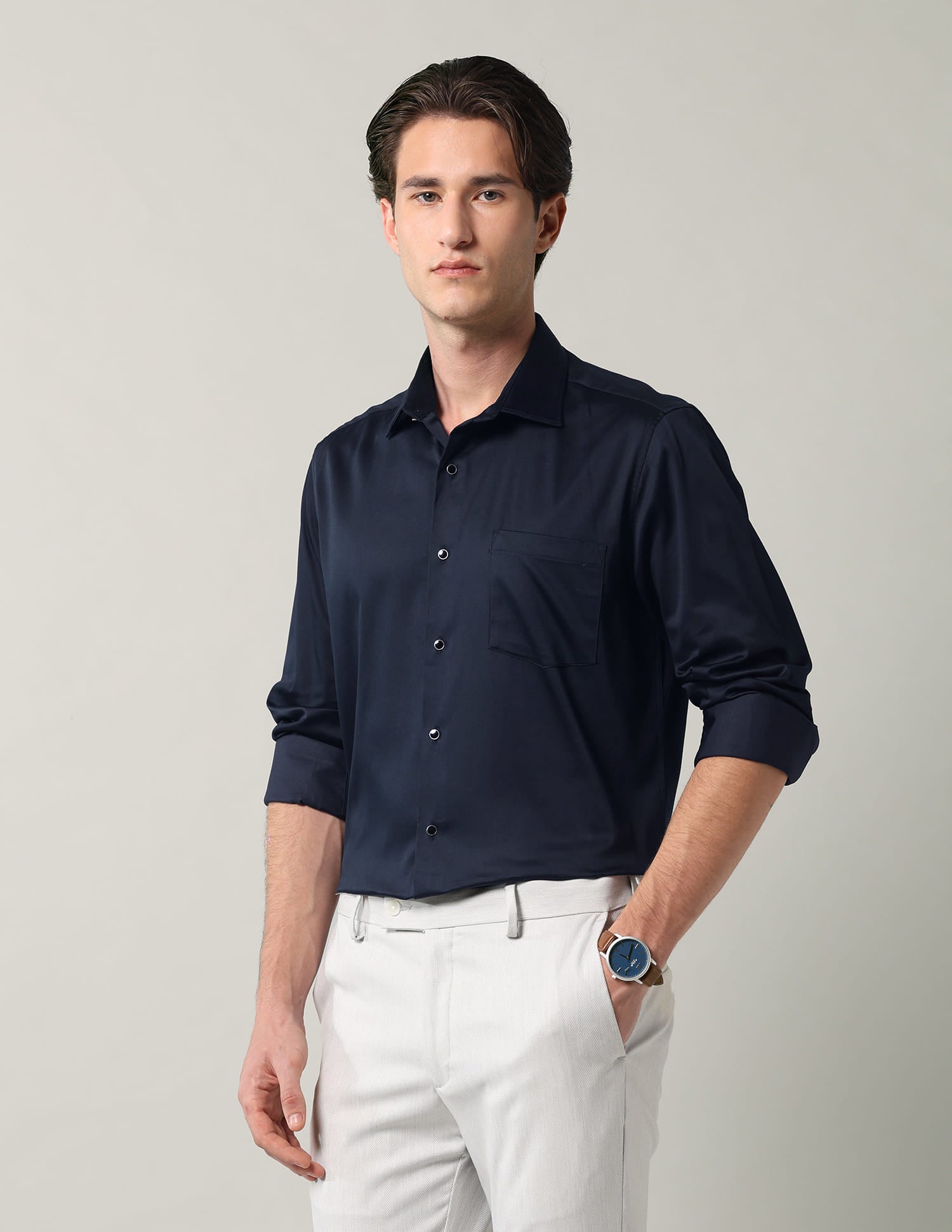 Solid Slim Fit Shirt