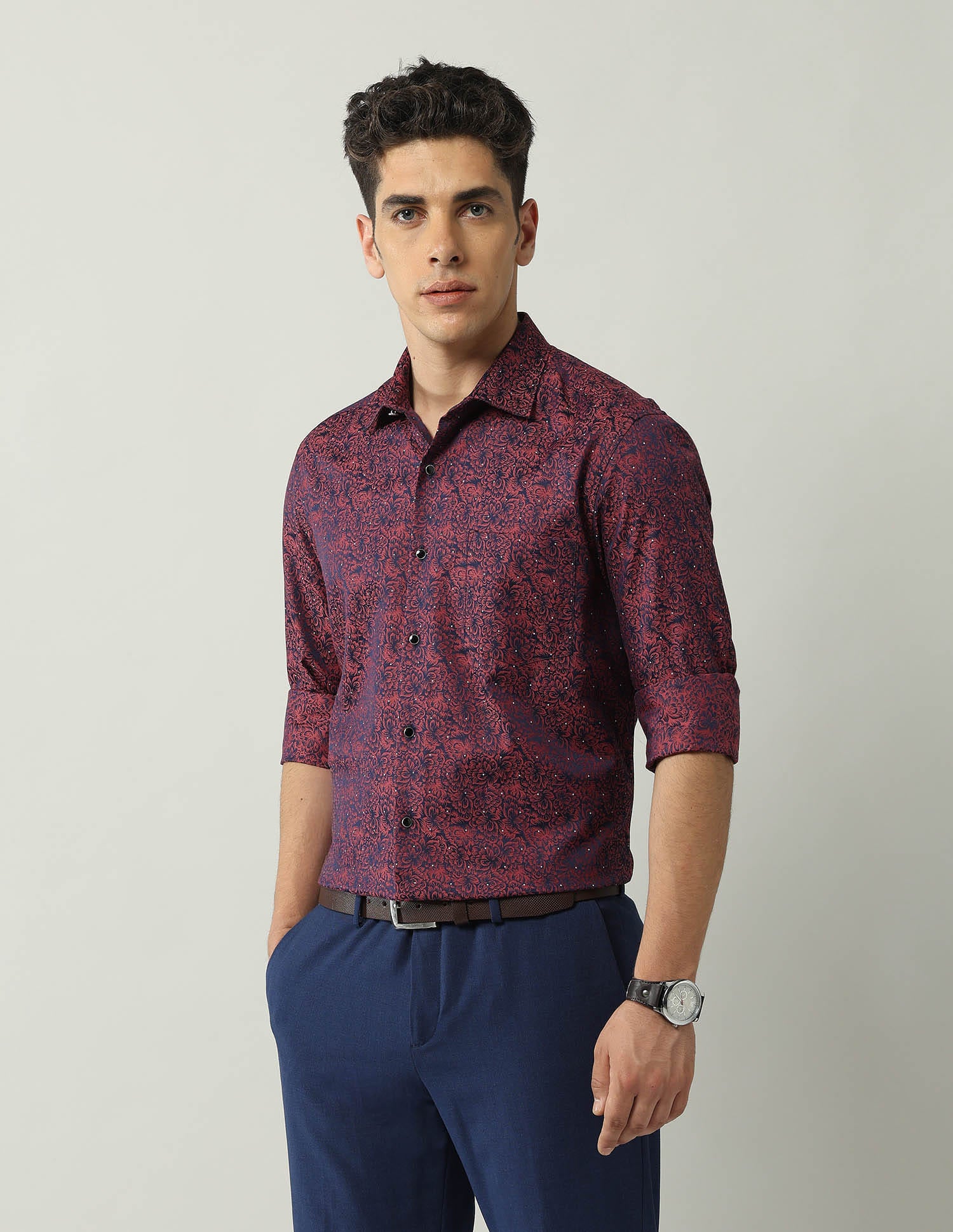 Slim Fit Jaquard Shirt