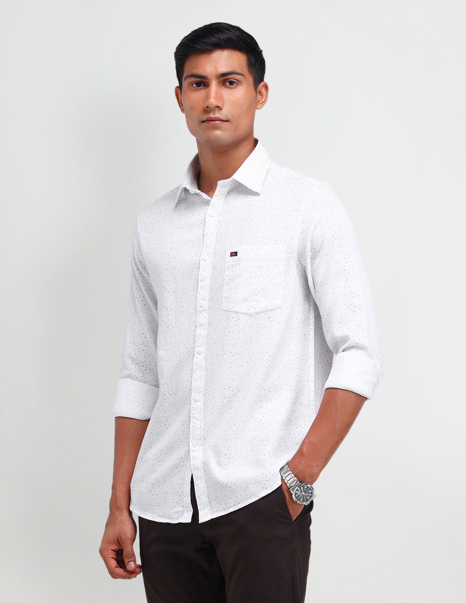 Closet Heritage Abstract Print Slim Fit Shirt