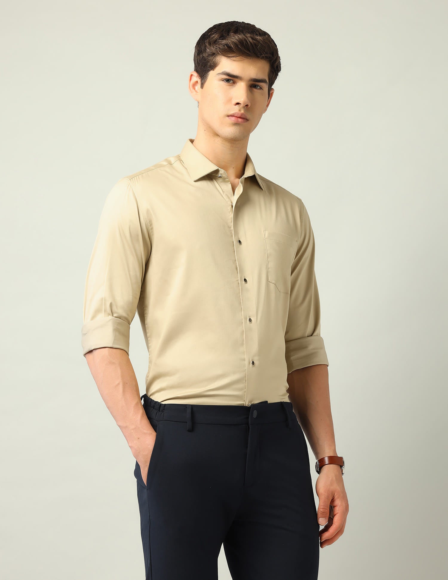 Slim Fit Satin Shirt