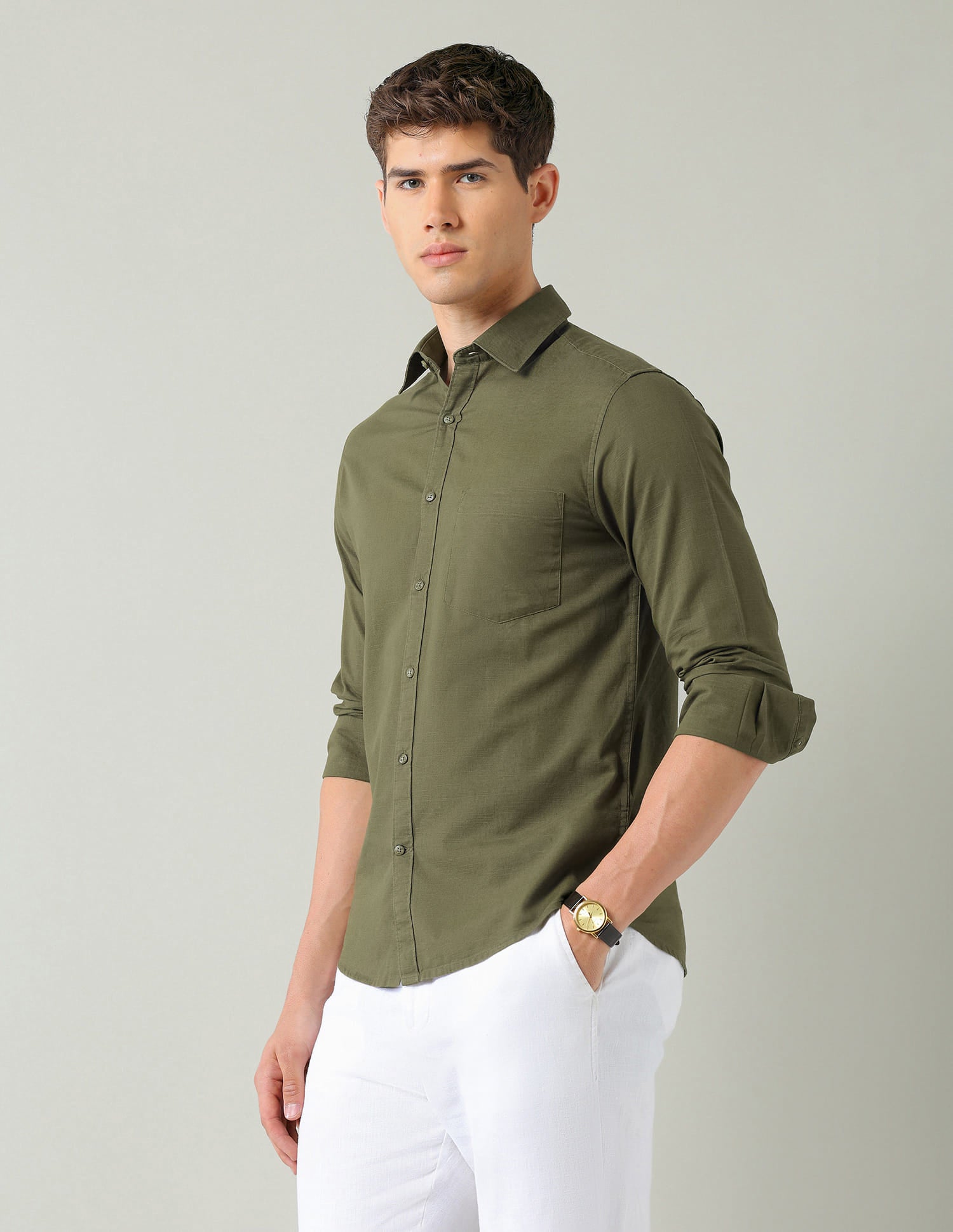 Solid Slim Fit Shirt