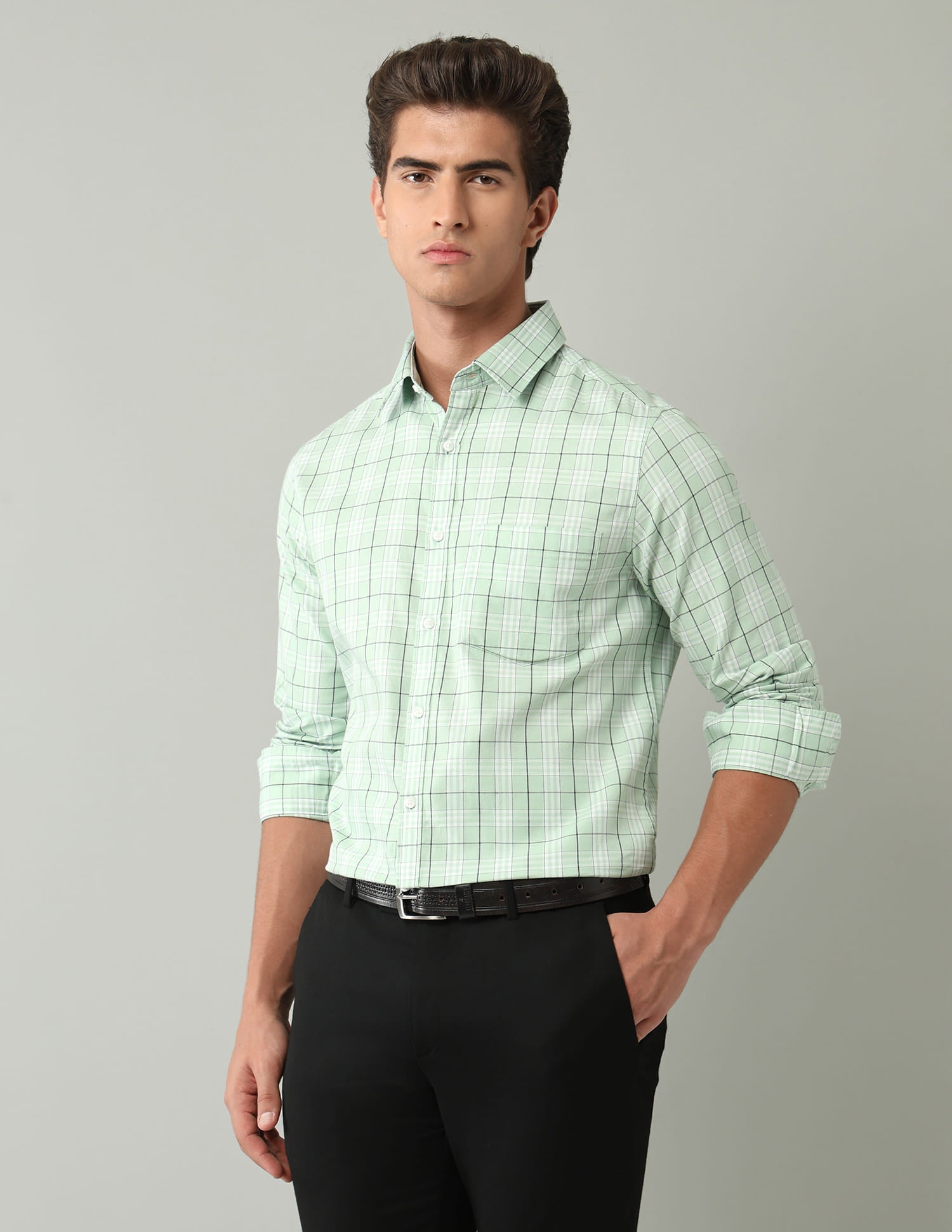 Plaid Checked Modern Slim Fit Shirt