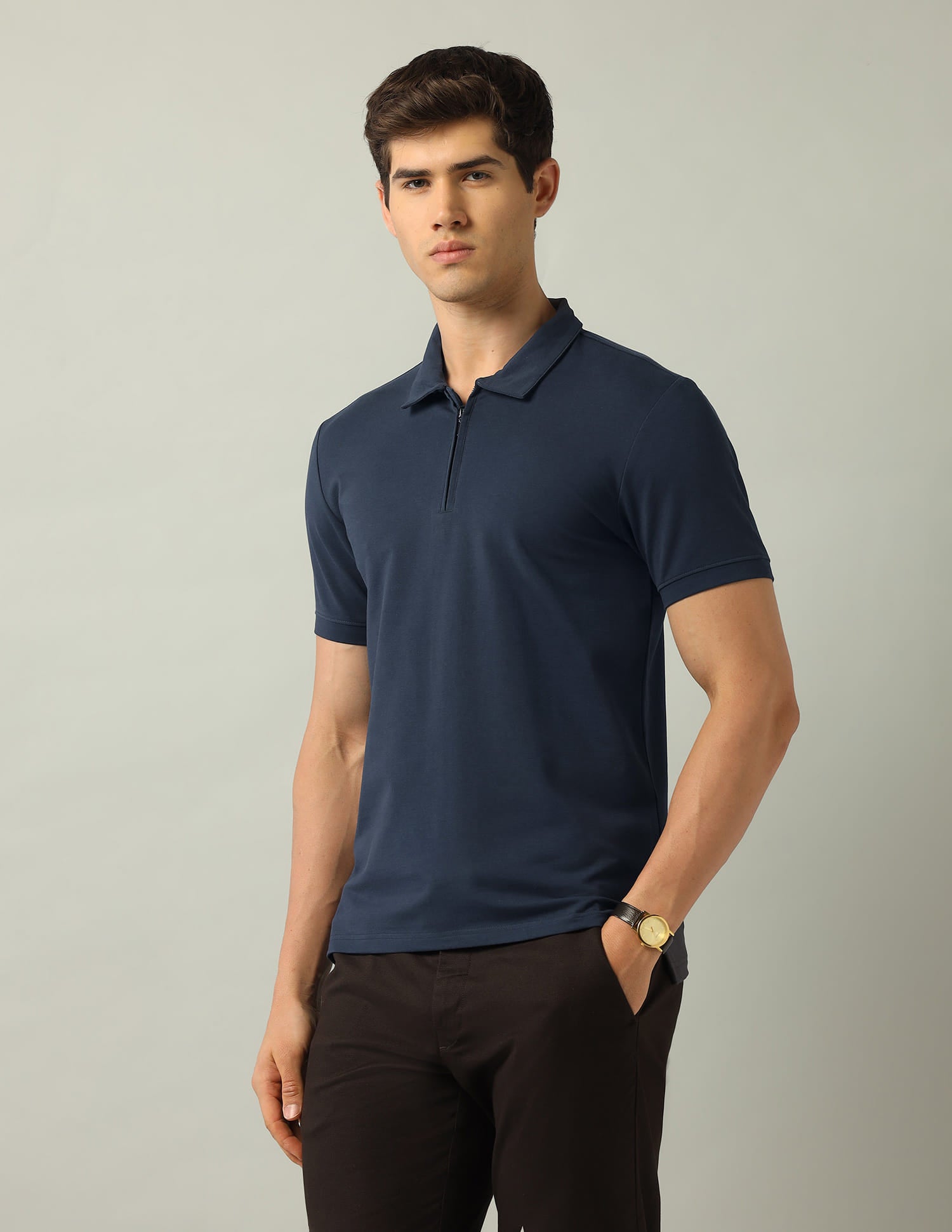 Solid Modern Slim Fit Polo Shirt