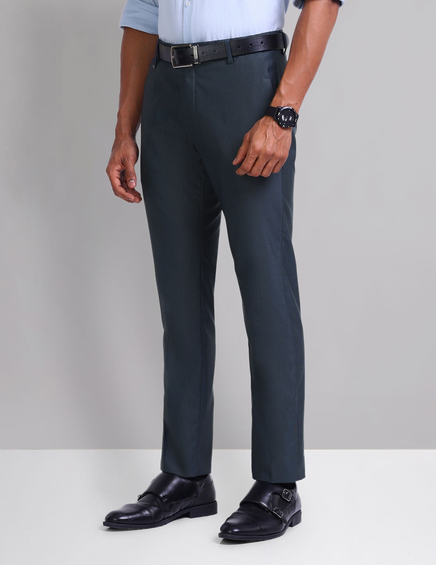 Evening Essentials Dobby Flat Front Trousers