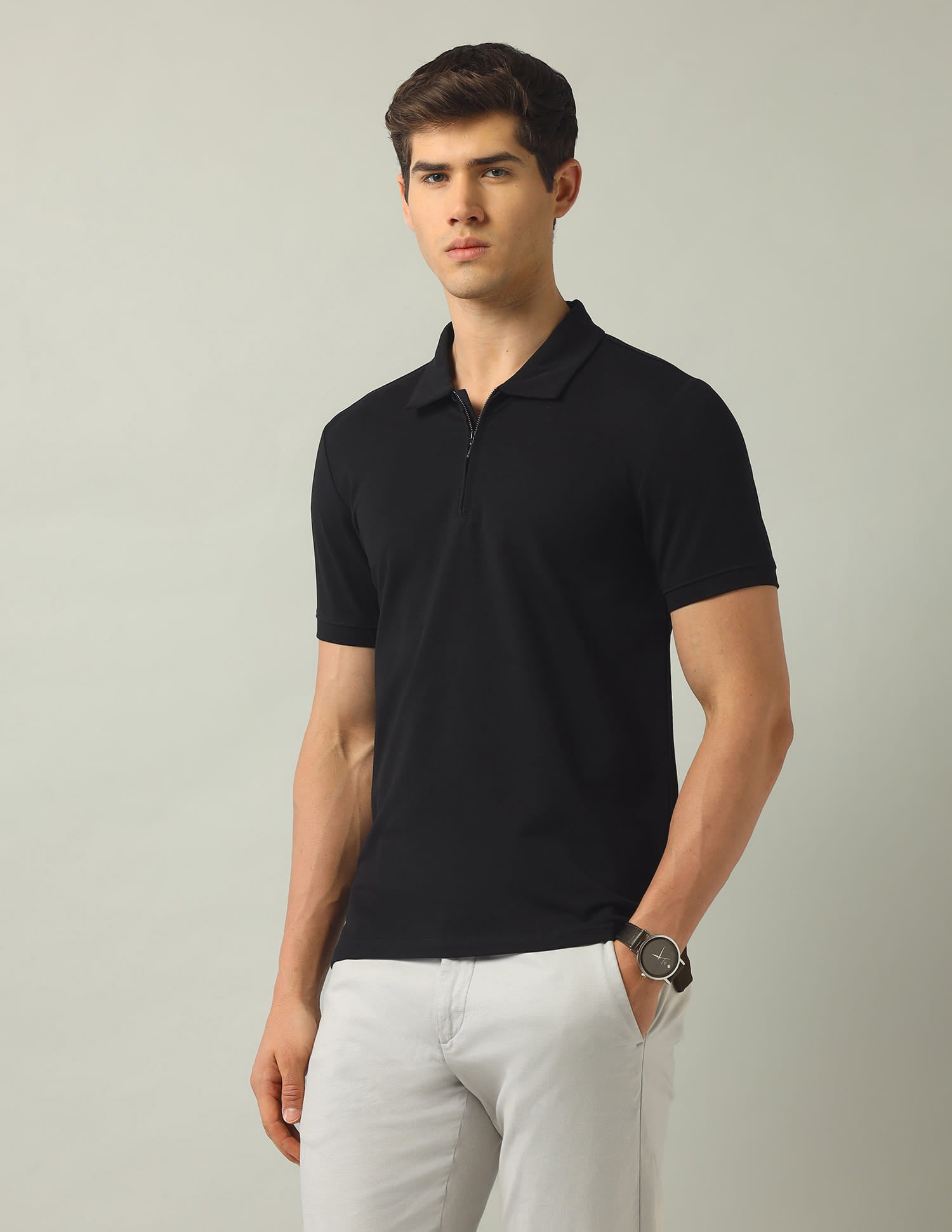 Solid Modern Slim Fit Polo Shirt