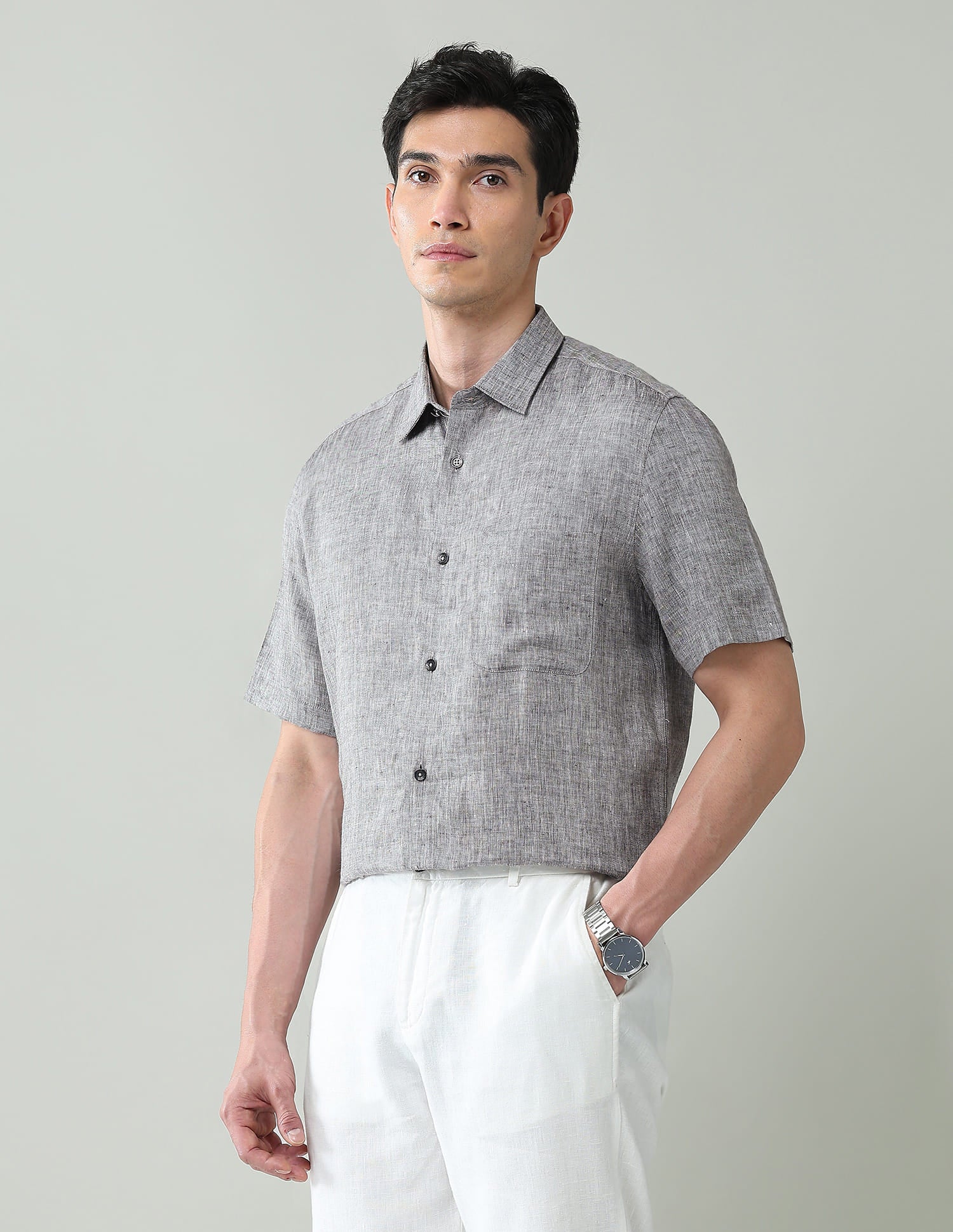 Short Sleeve Irish Linen Shirt