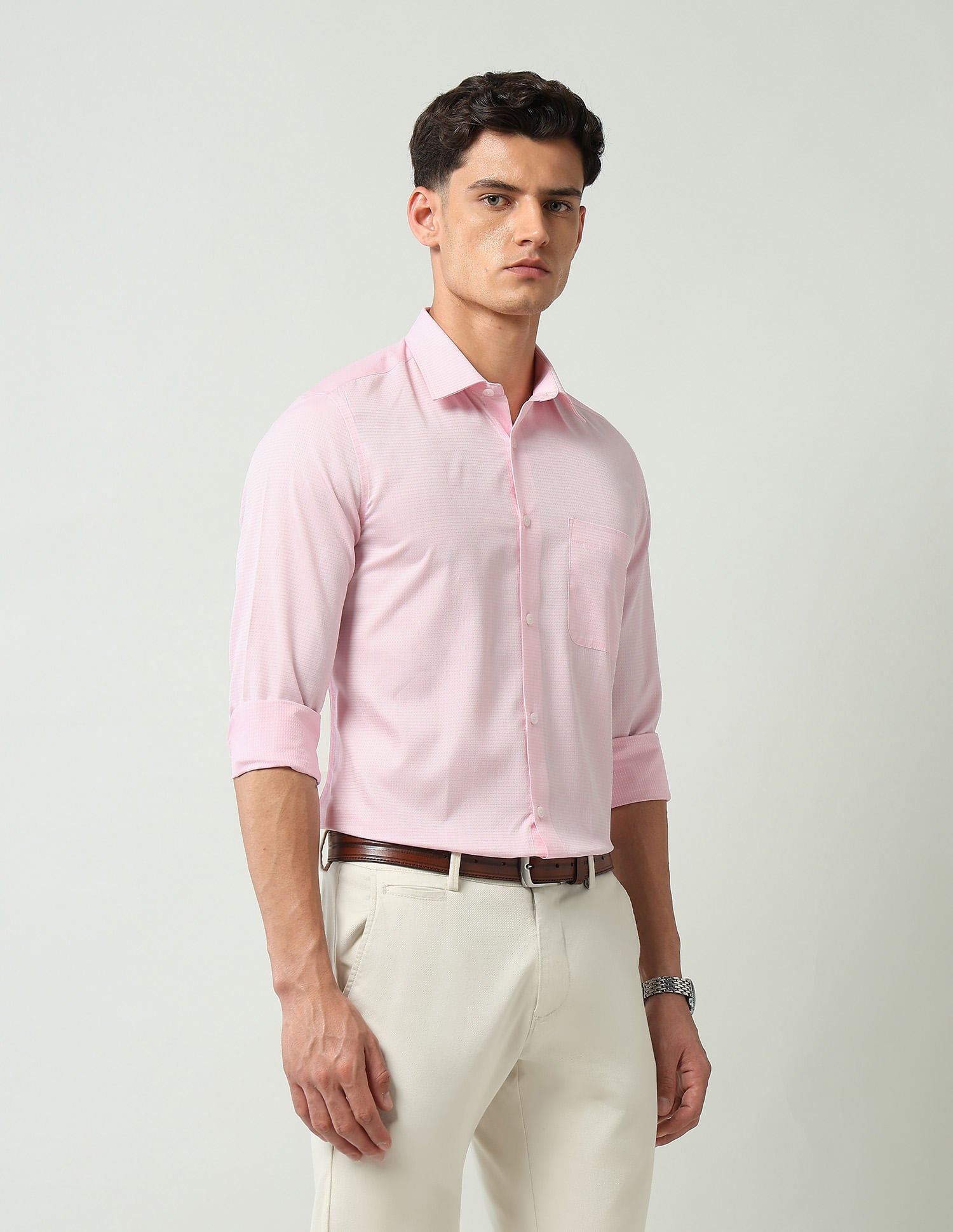 Stylish Textured Regular Fit Shirt