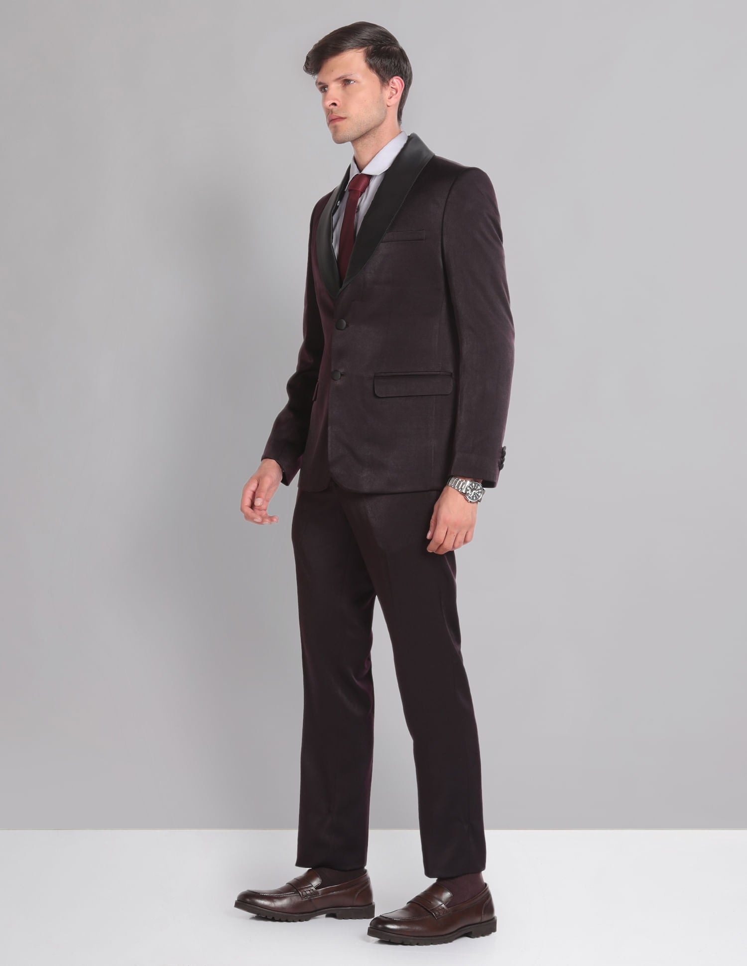 Style Vault Solid Two Piece Suit