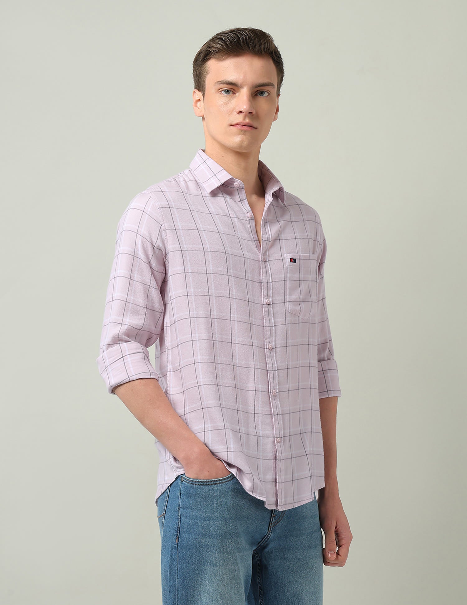 Modern Slim Fit Checked Shirt