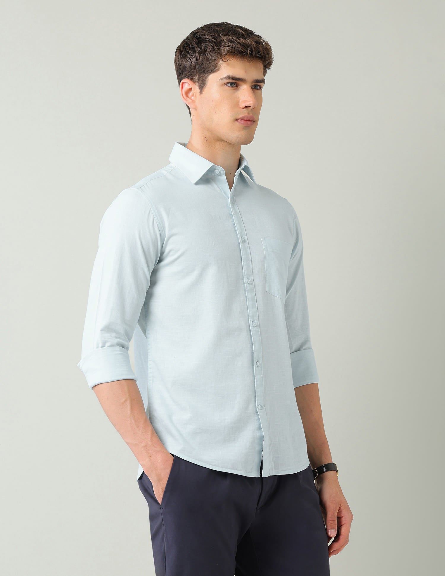 Solid Slim Fit Shirt