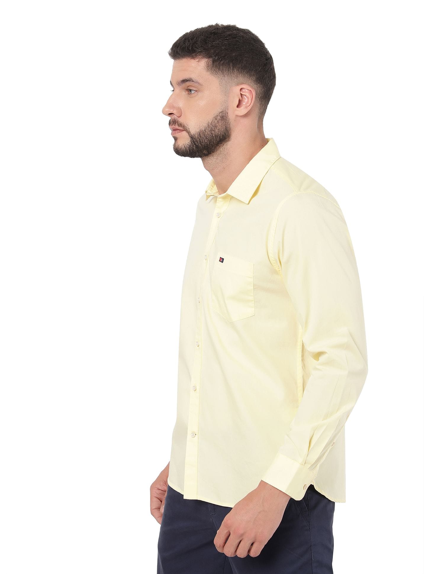 Slim Fit Solid Casual Shirt