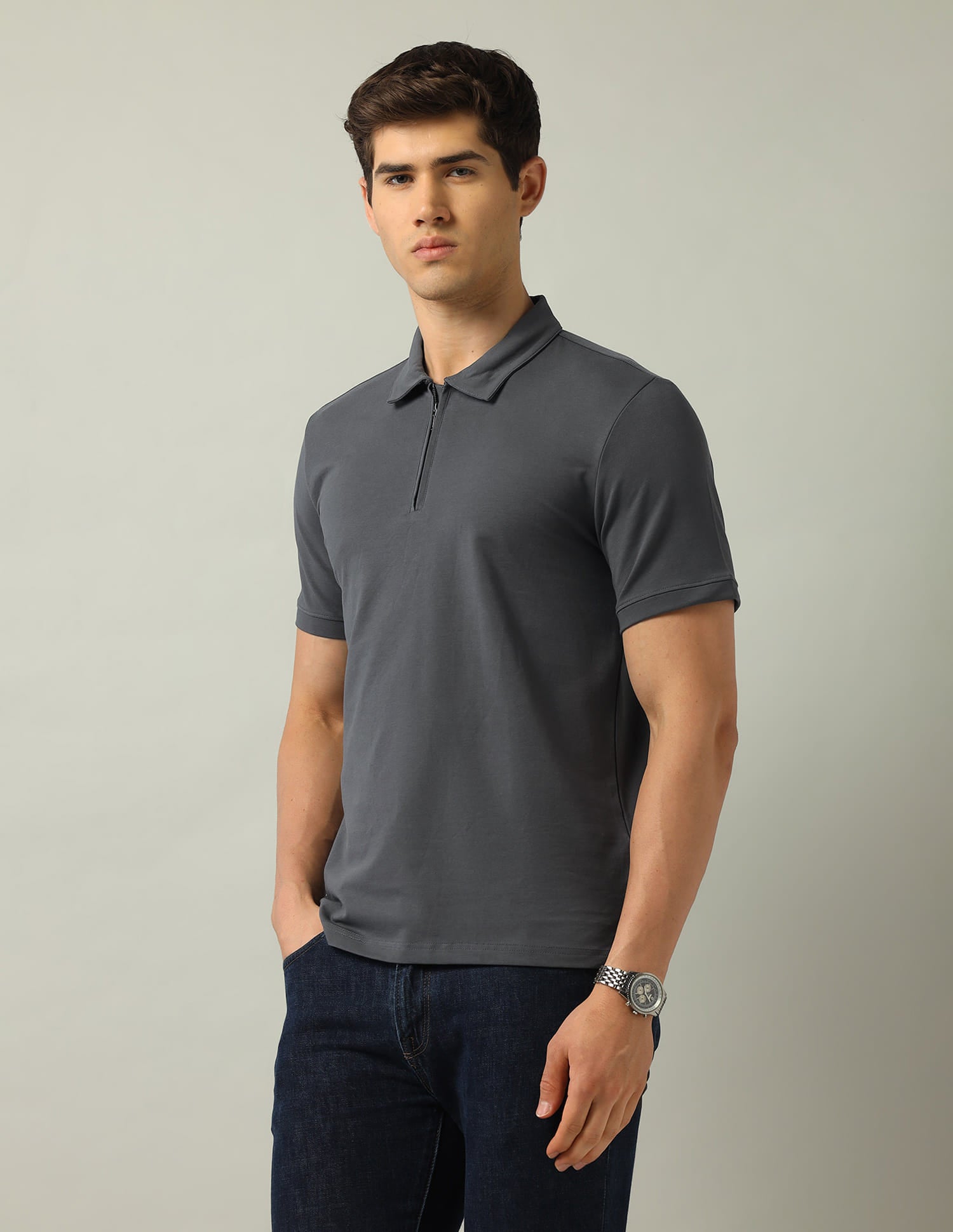 Solid Modern Slim Fit Polo Shirt