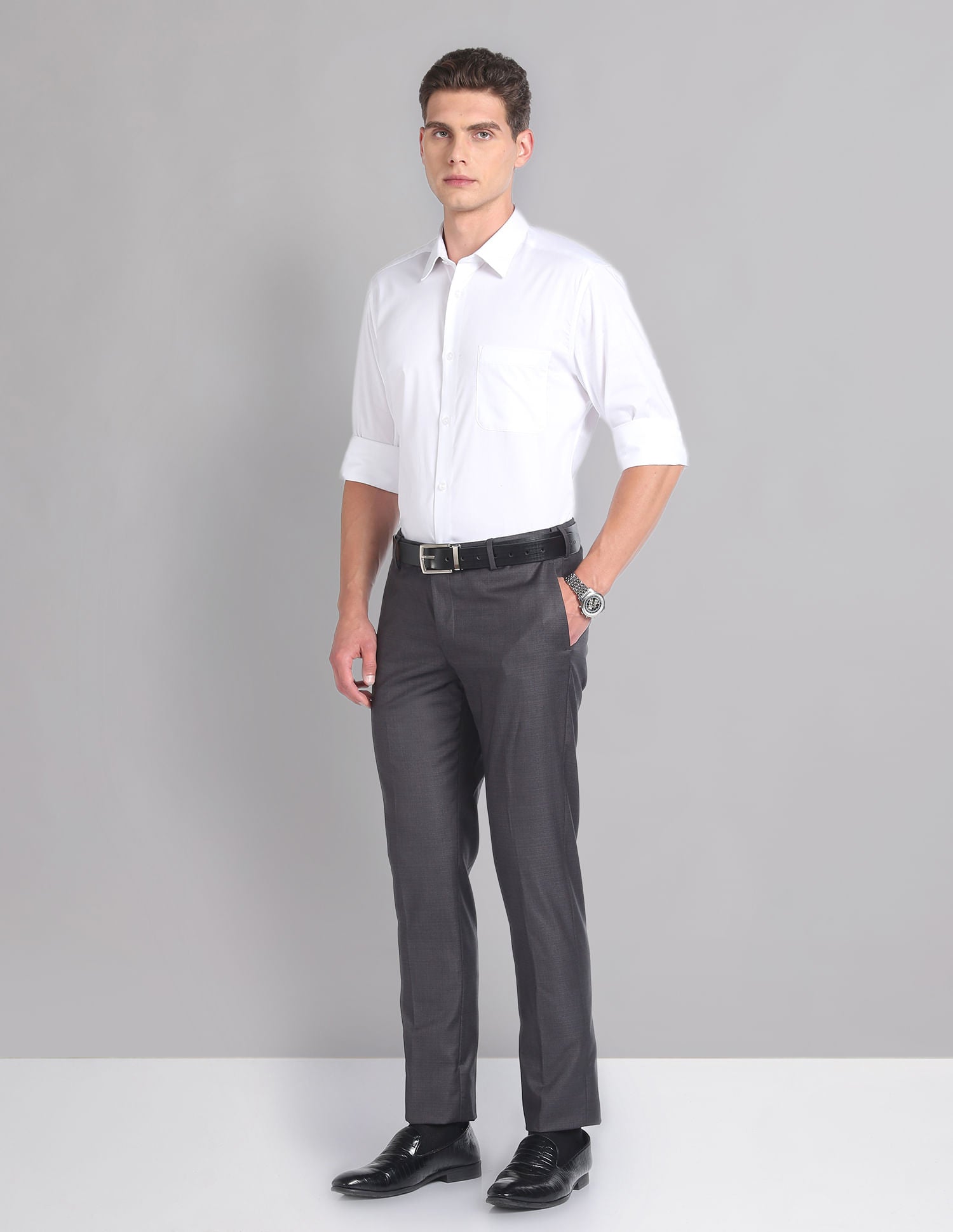 Work Essential Outline Check Smart Flex Trousers