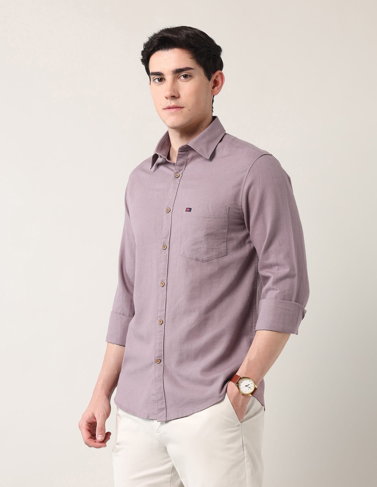 Modern Slim Fit Solid Shirt