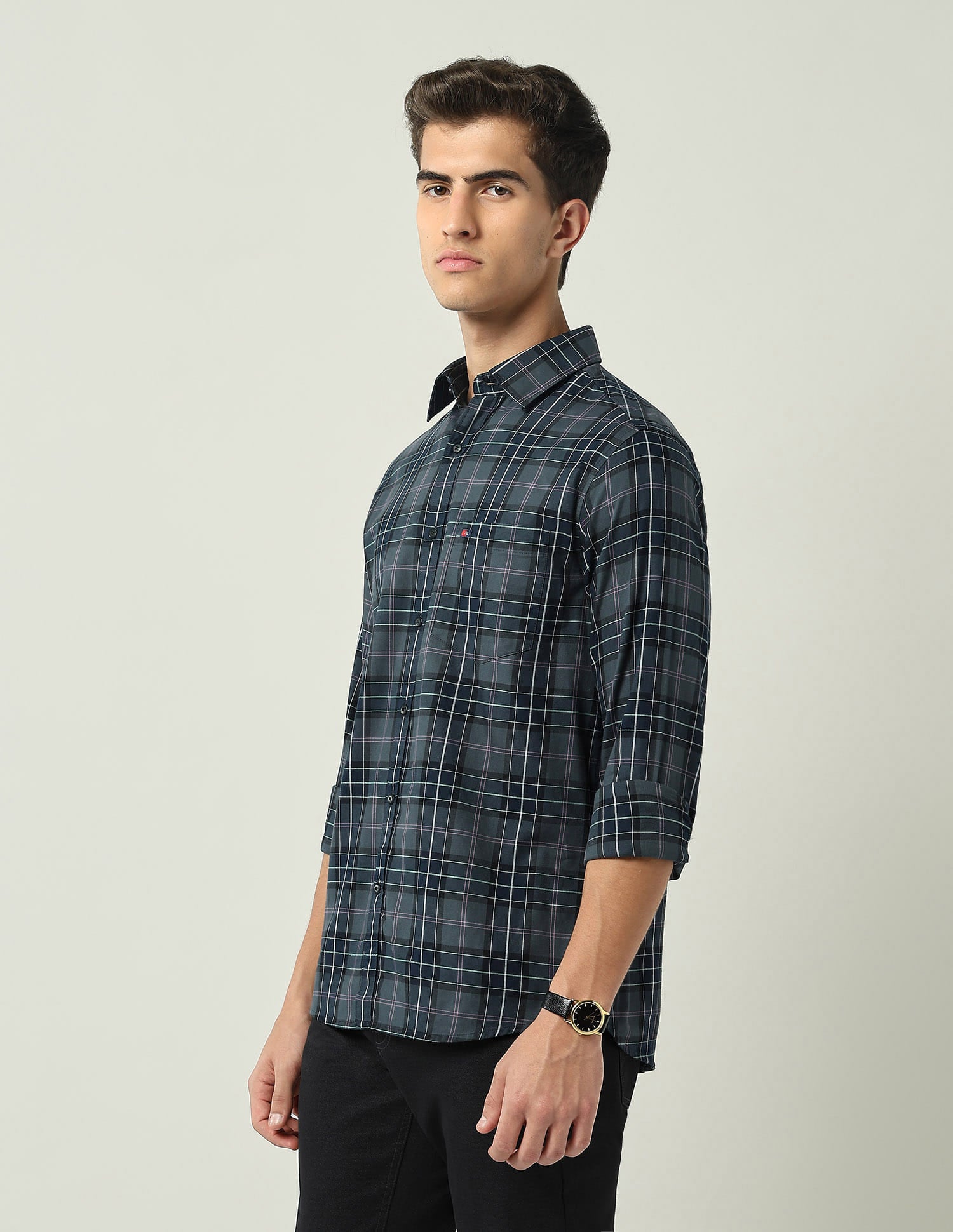 Power Plaid Checked Dobby Shirt