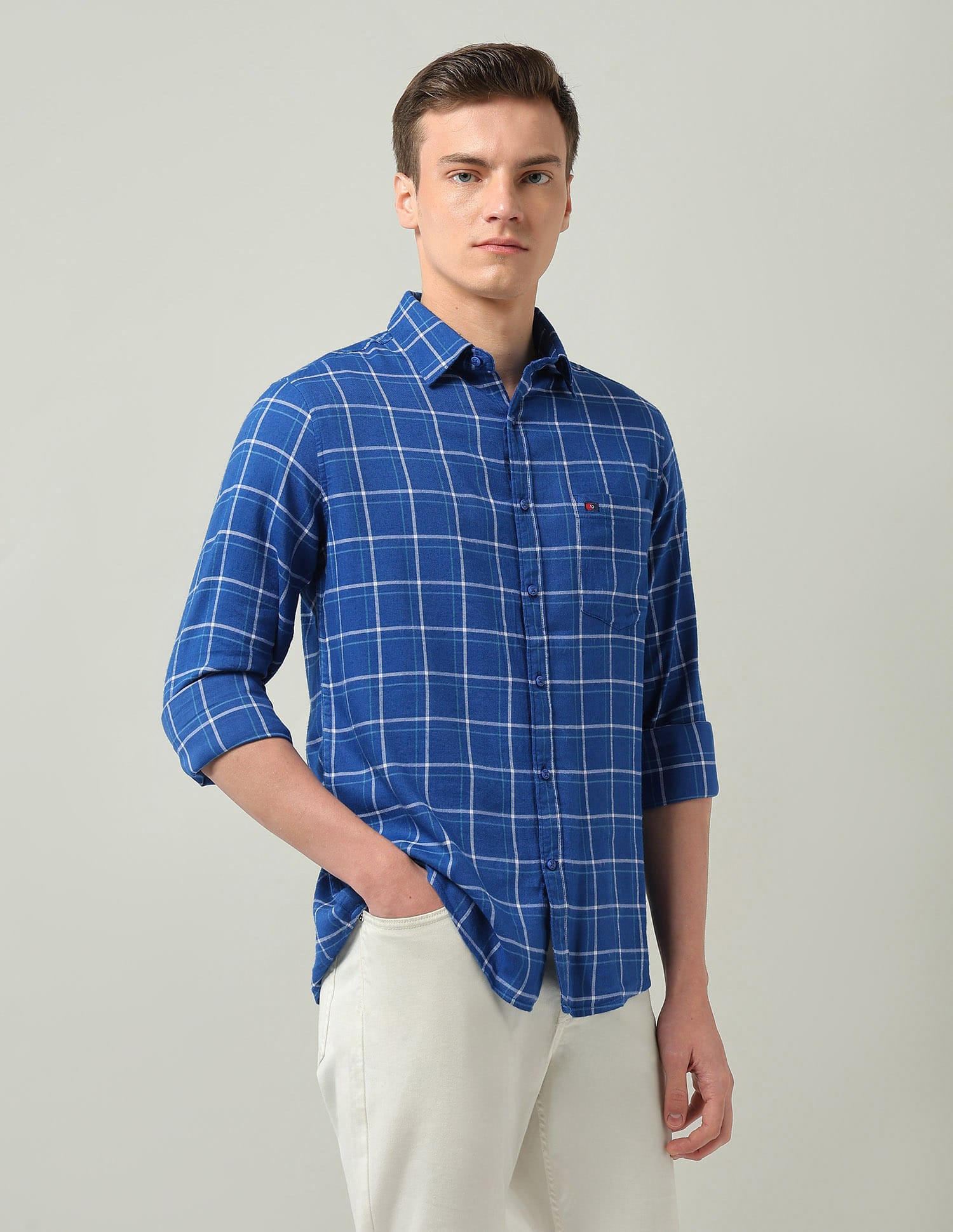 Modern Slim Fit Checked Shirt