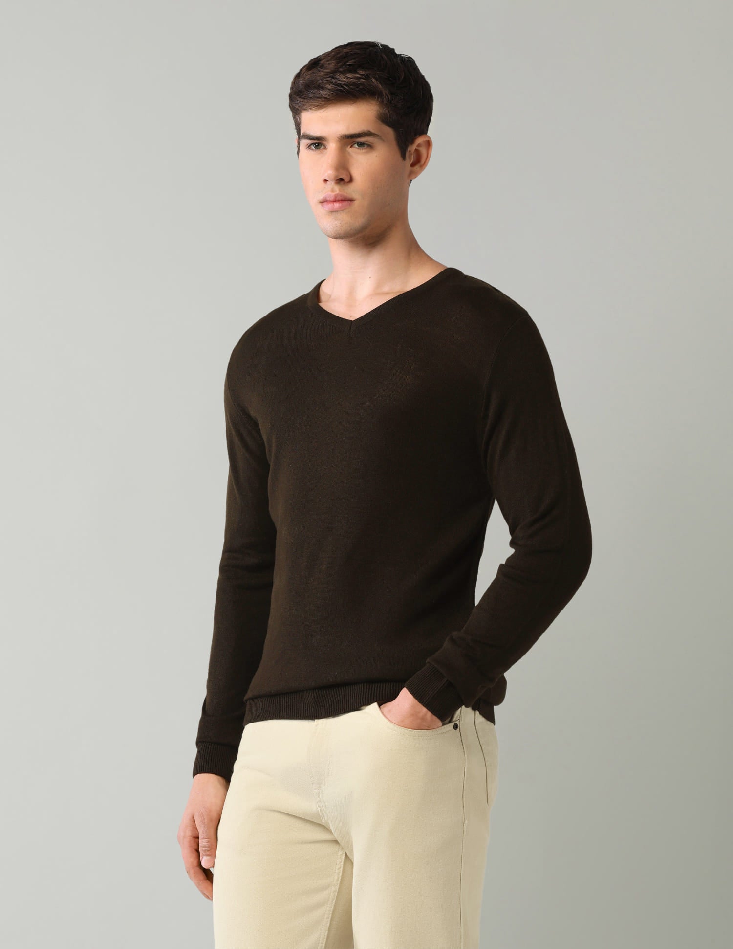 Solid Mens Sweater