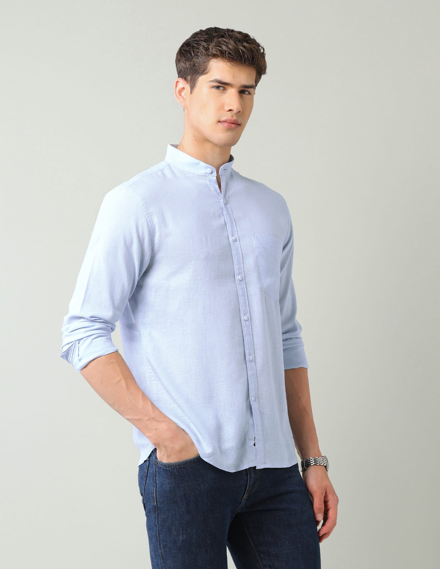 Solid Slim Fit Shirt 2
