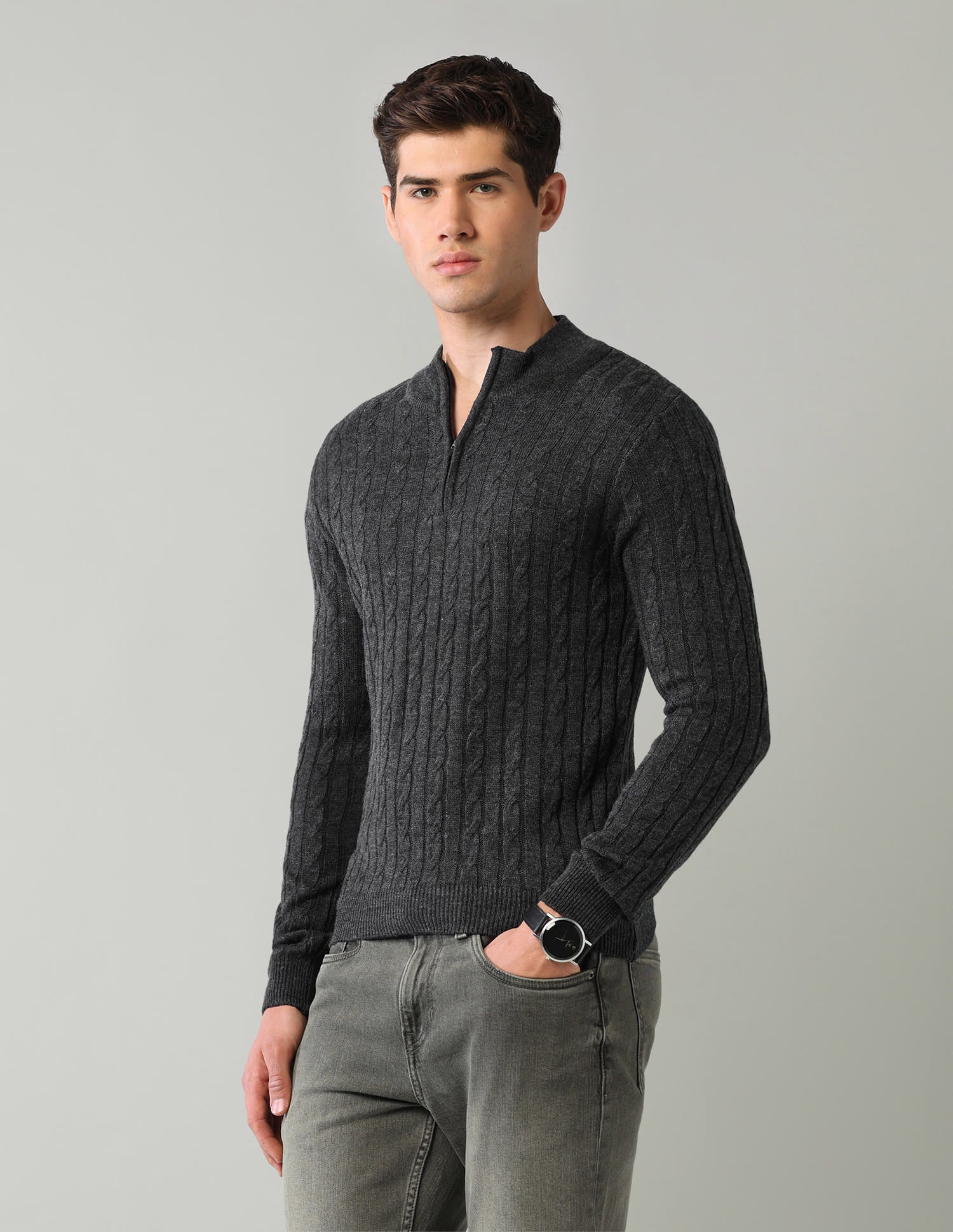 Textured Mens Sweater
