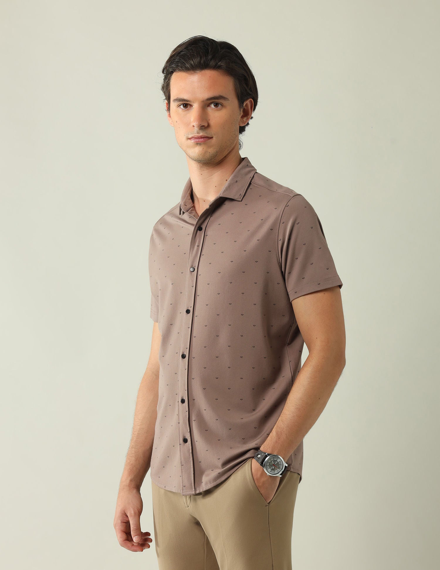 Regular Slim Fit All-Over Printed Shirt