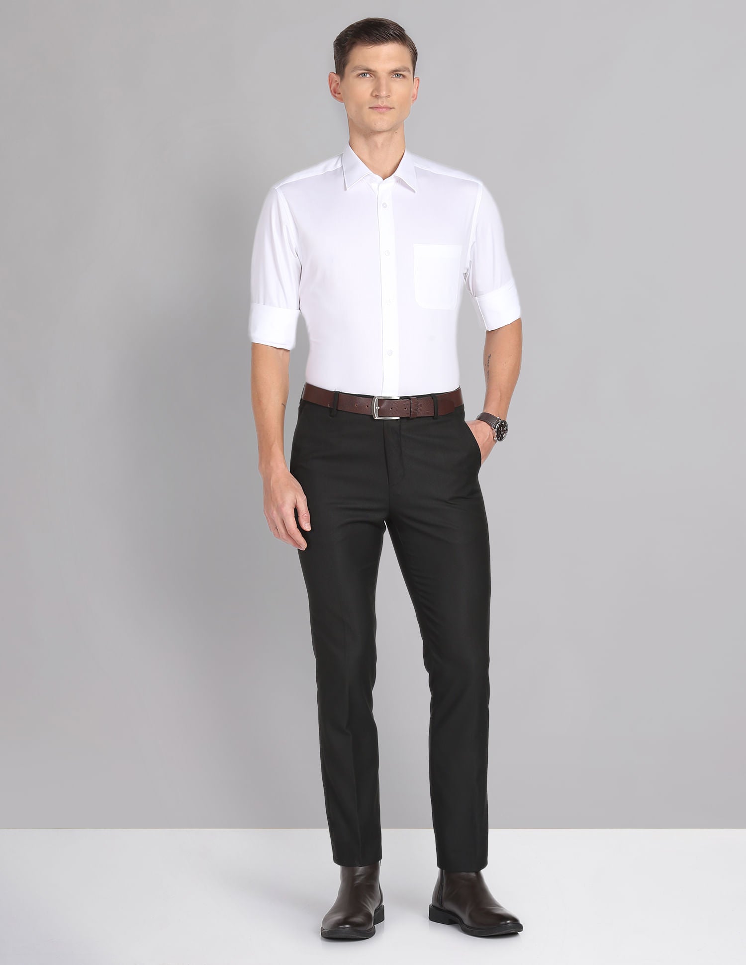 Evening Essential Performix Everlast Press Herringbone Shirt