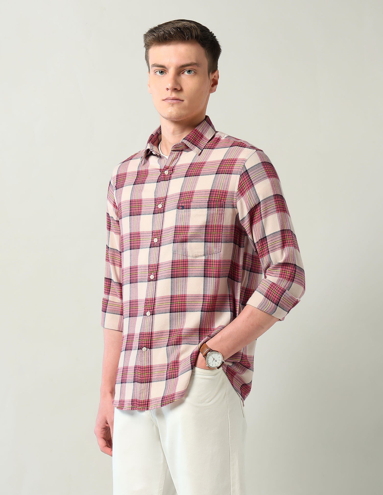 Modern Slim Fit Checked Shirt