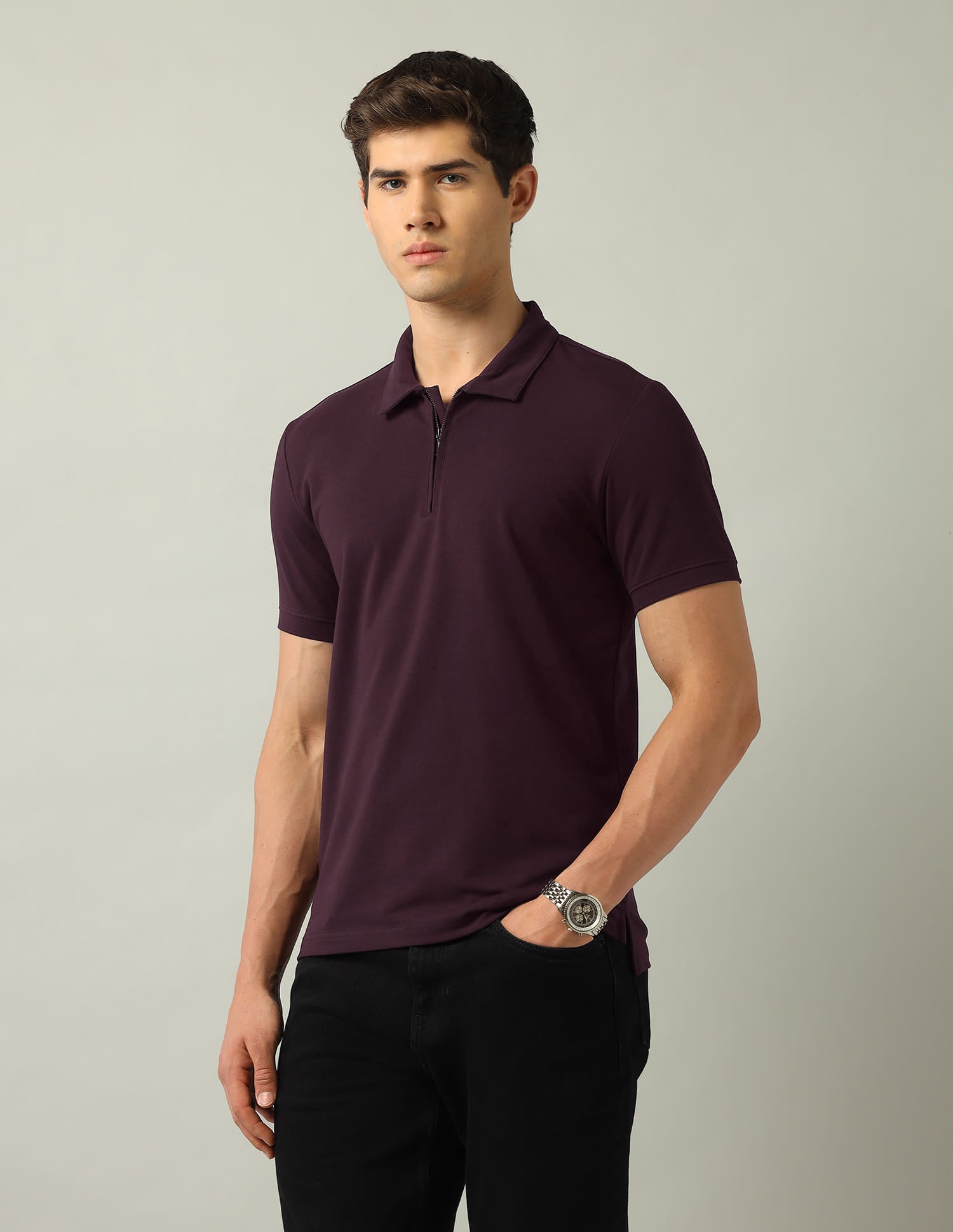 Solid Modern Slim Fit Polo Shirt