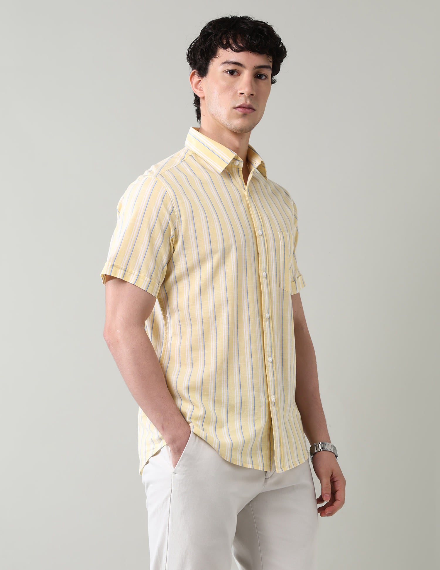Vertical Striped Regular Fit Shirt