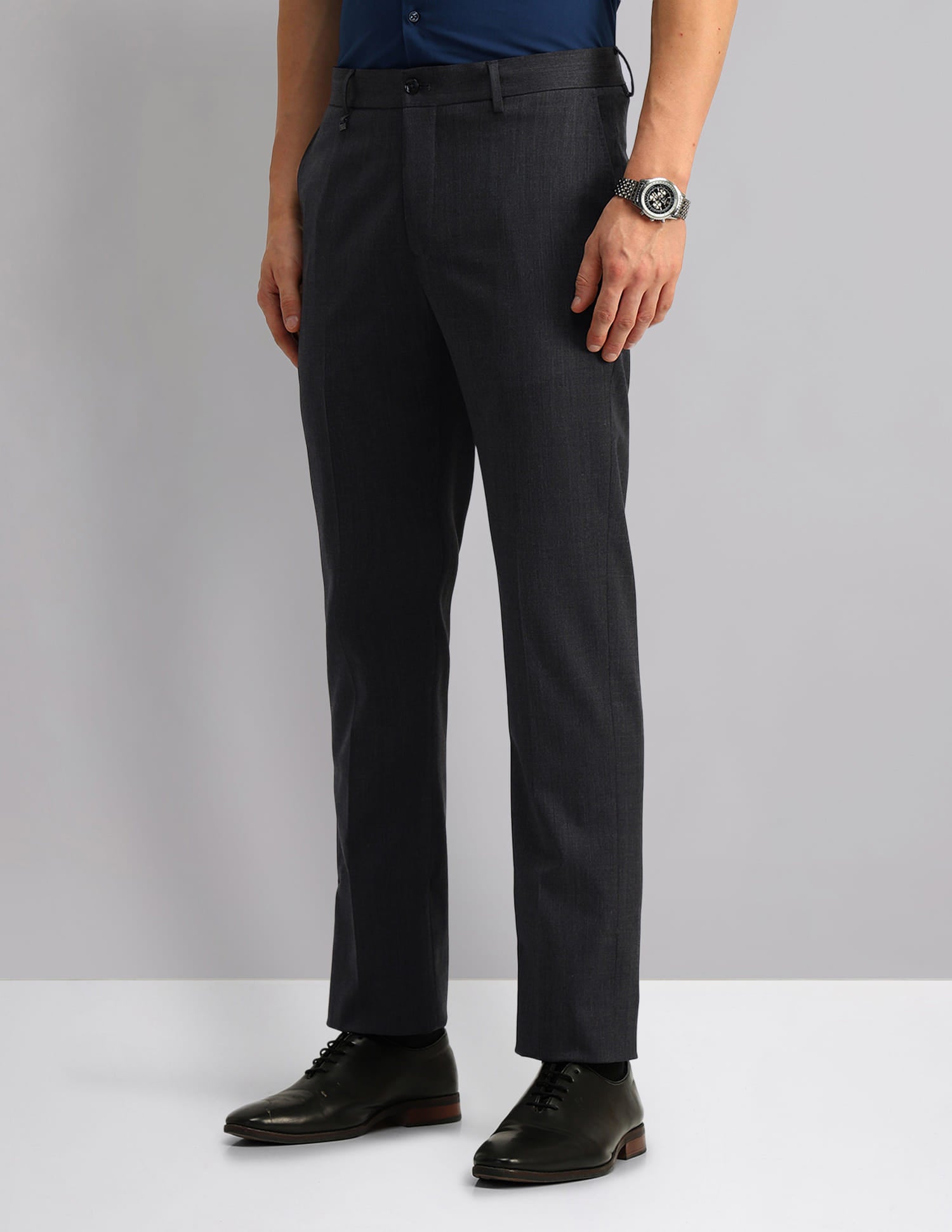 Regulat fit Twill Formal Trousers