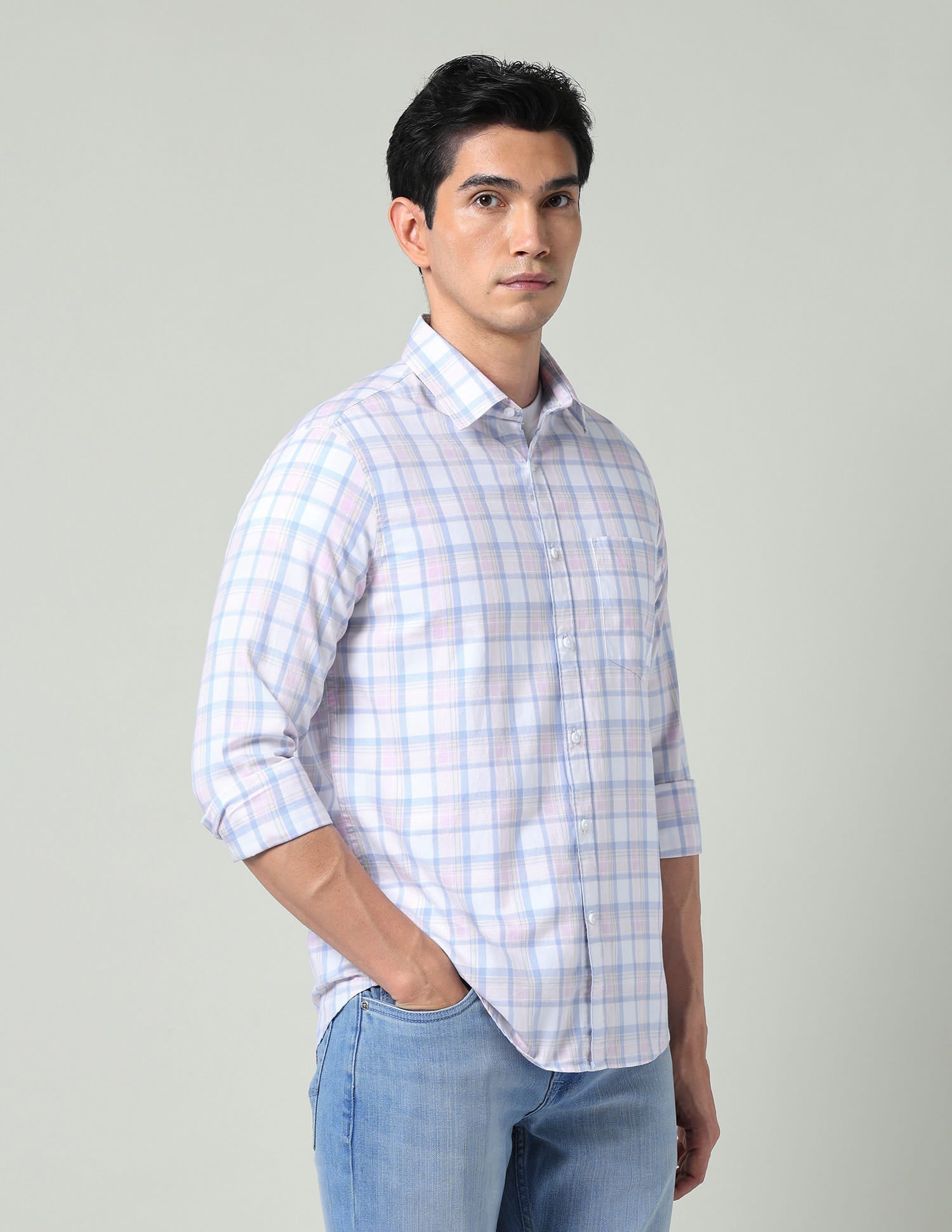 Wardrobe Essential Tartan Checked Slim Fit Shirt