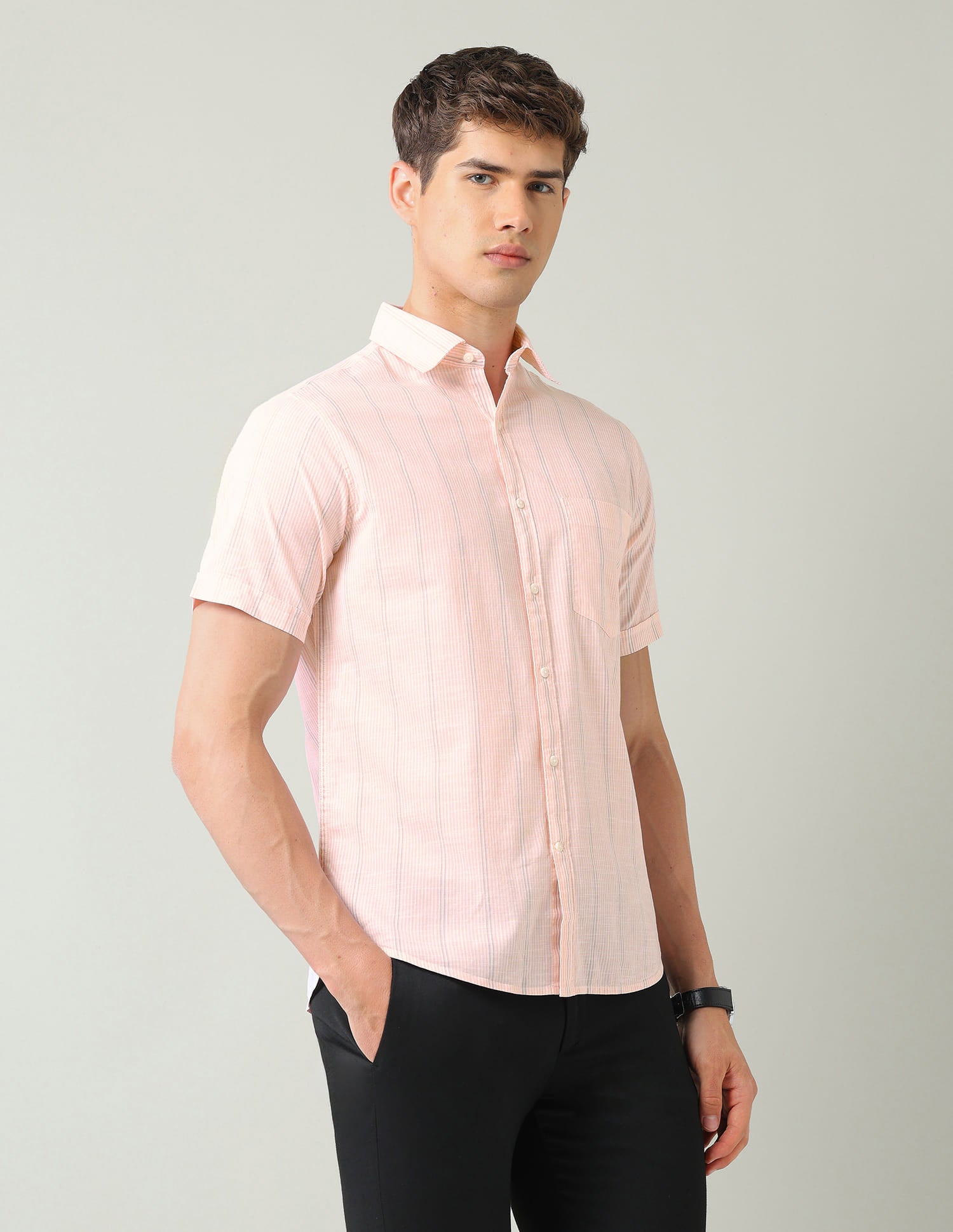 Vertical Striped Regular Fit Shirt 7