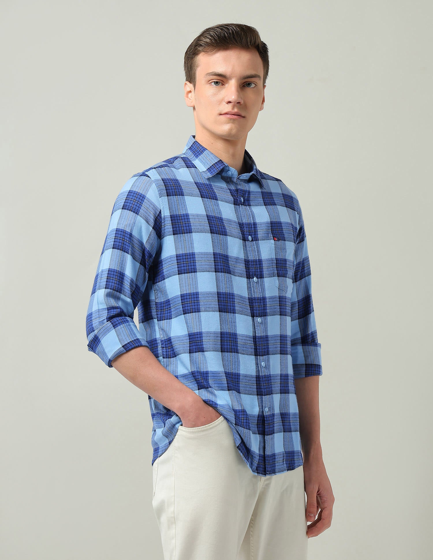 Modern Slim Fit Checked Shirt