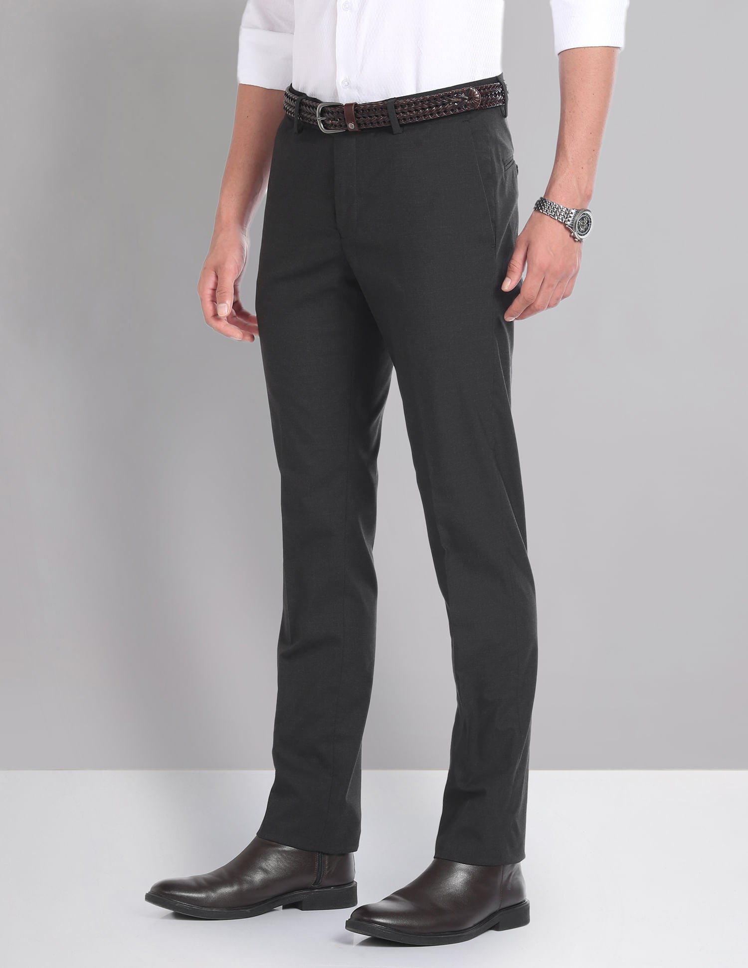 Trend-Setter Mid Rise Heathered Trousers
