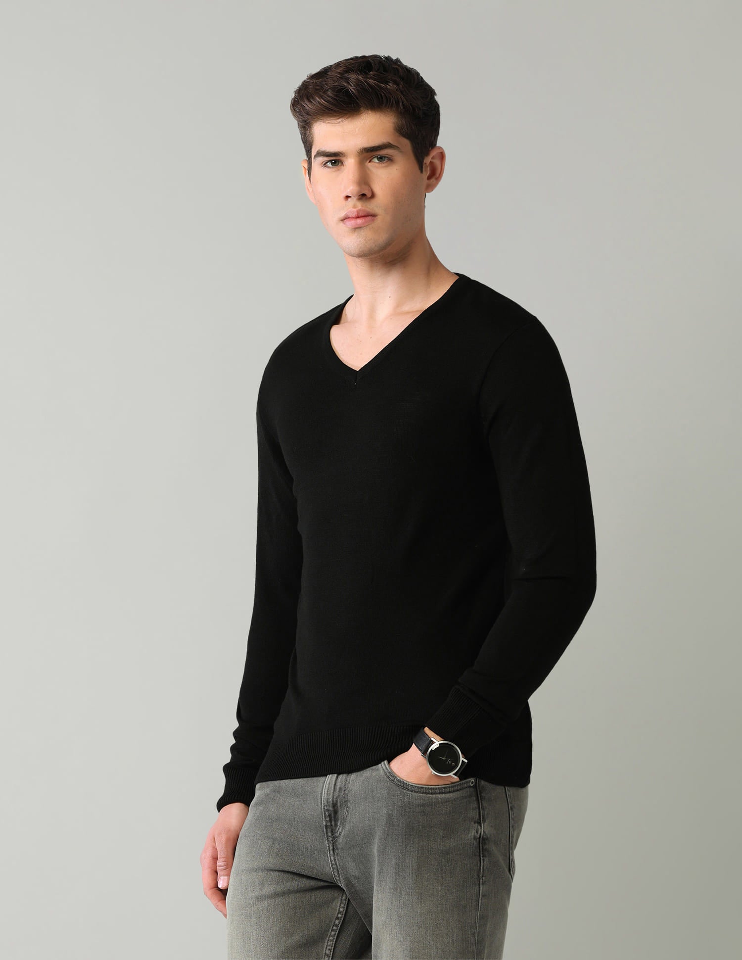 Solid Mens Sweater