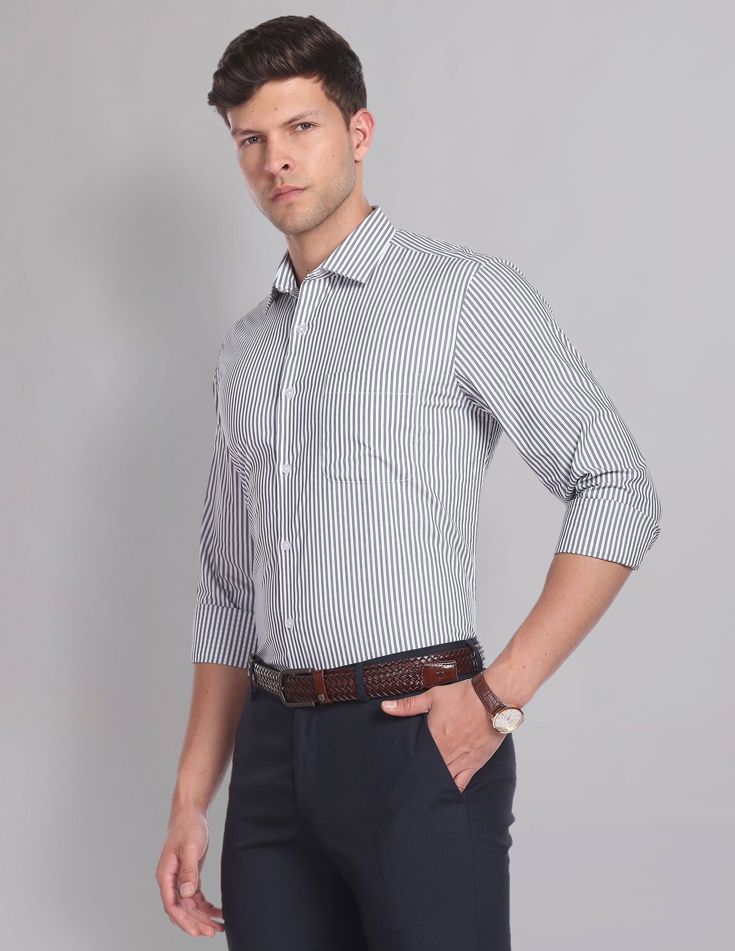 Vertical Stripe Formal Shirt
