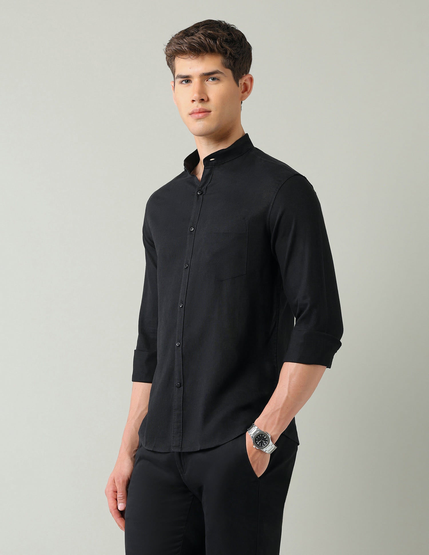 Solid Slim Fit Shirt 2