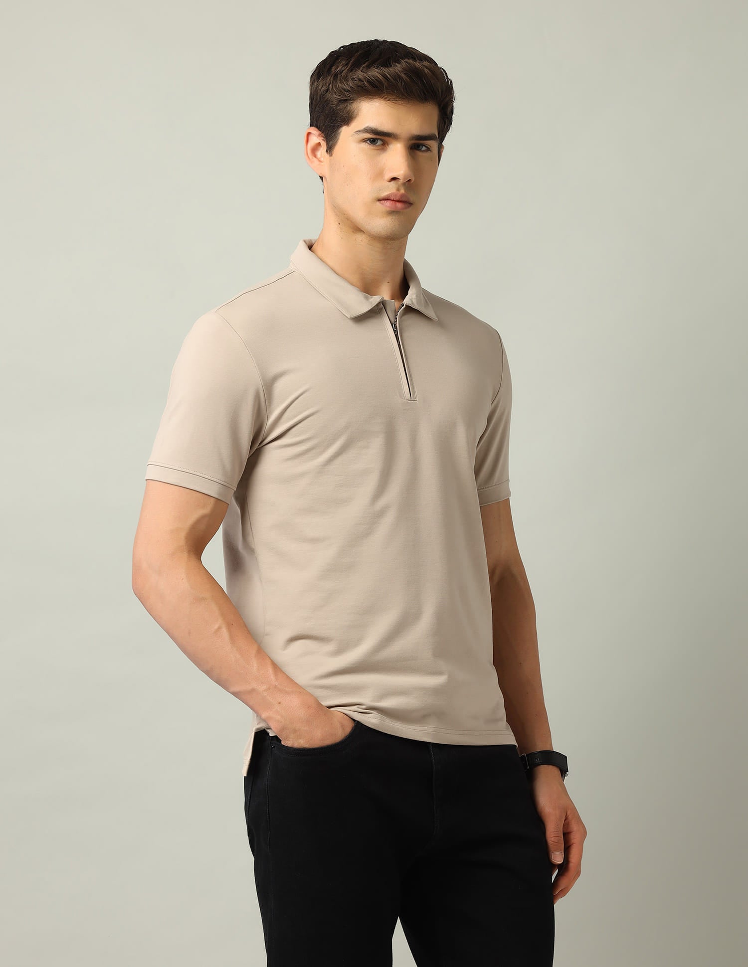 Solid Modern Slim Fit Polo Shirt