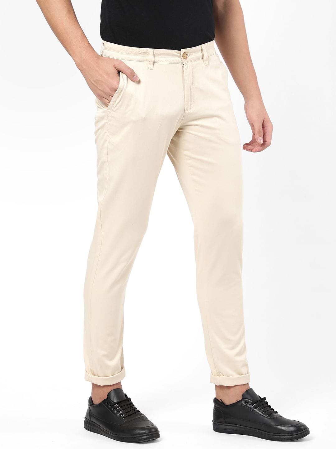 Regular Fit Mid Rise Casual Chinos