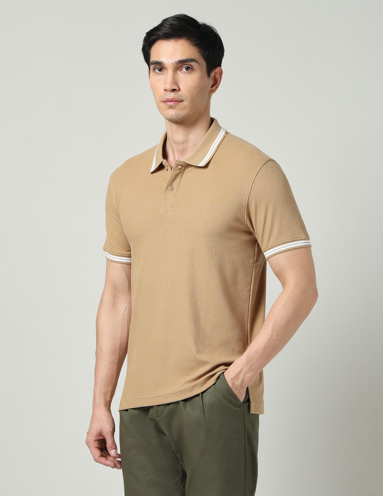 City Drift Textured Slim Fit Polo Shirt