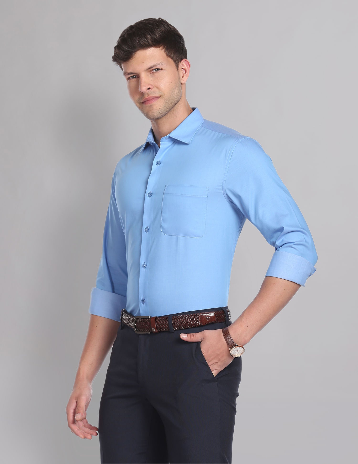 Office Edit Everlast Press Herringbone Weave Formal Shirt